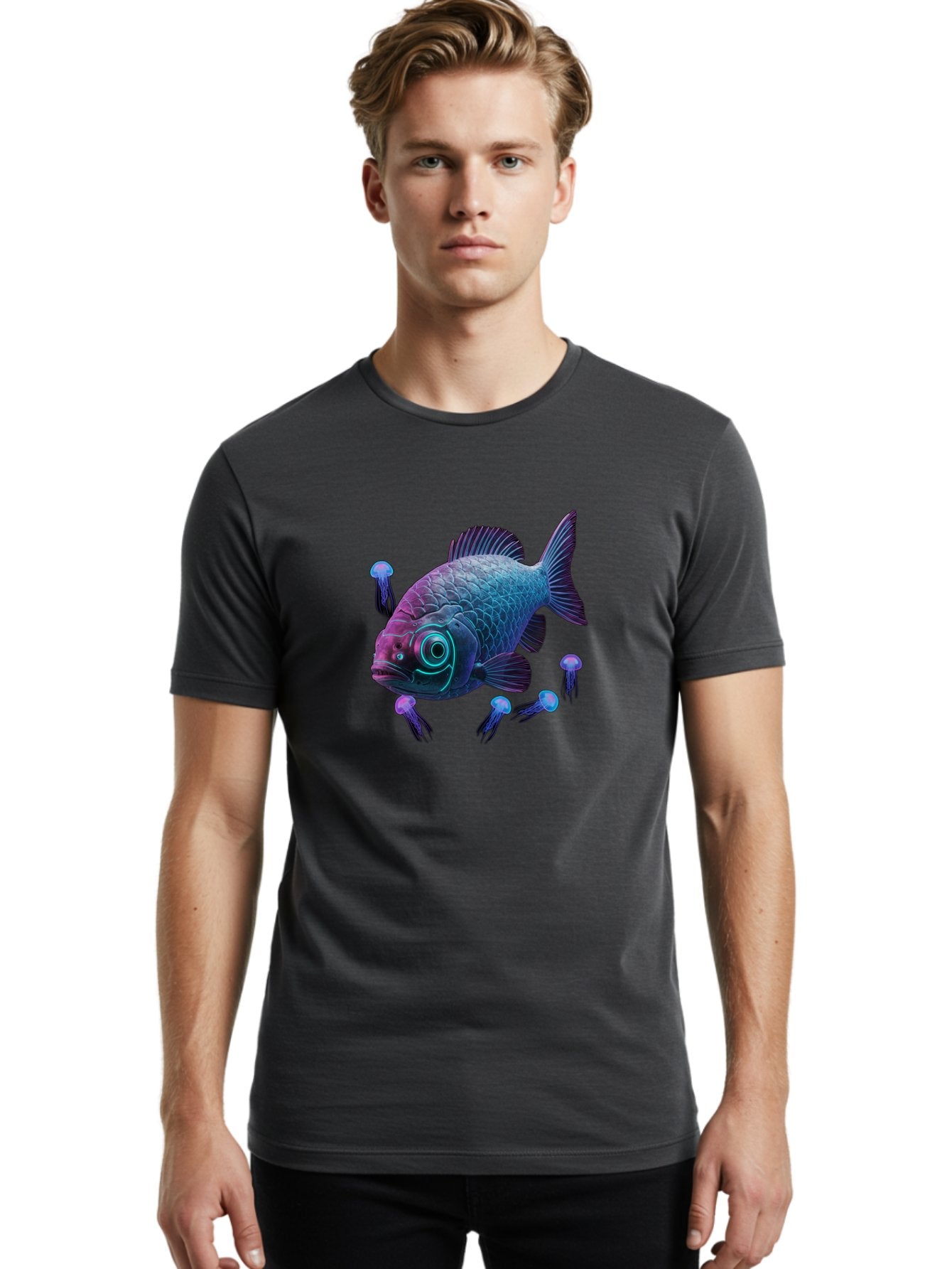 Fish-With-Jellyfish Men'S Graphic Tee, 100% Cotton, Comfortable Casual Summer Wear, Machine Washable, Vintage Camera, Old Camera, Antique Camera, Black Camera, Classic Photography, Photography Equipment, Nostalgic Device, Film Camera, Bak561 27