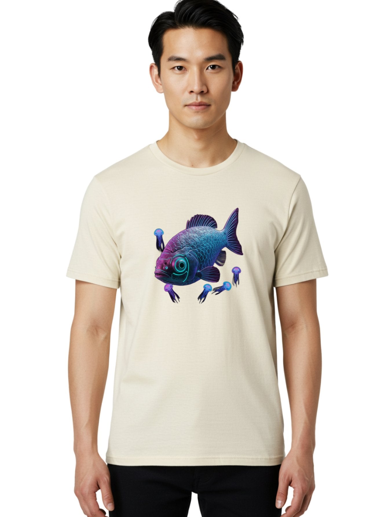 Fish-With-Jellyfish Men'S Graphic Tee, 100% Cotton, Comfortable Casual Summer Wear, Machine Washable, Vintage Camera, Old Camera, Antique Camera, Black Camera, Classic Photography, Photography Equipment, Nostalgic Device, Film Camera, Bak561 18