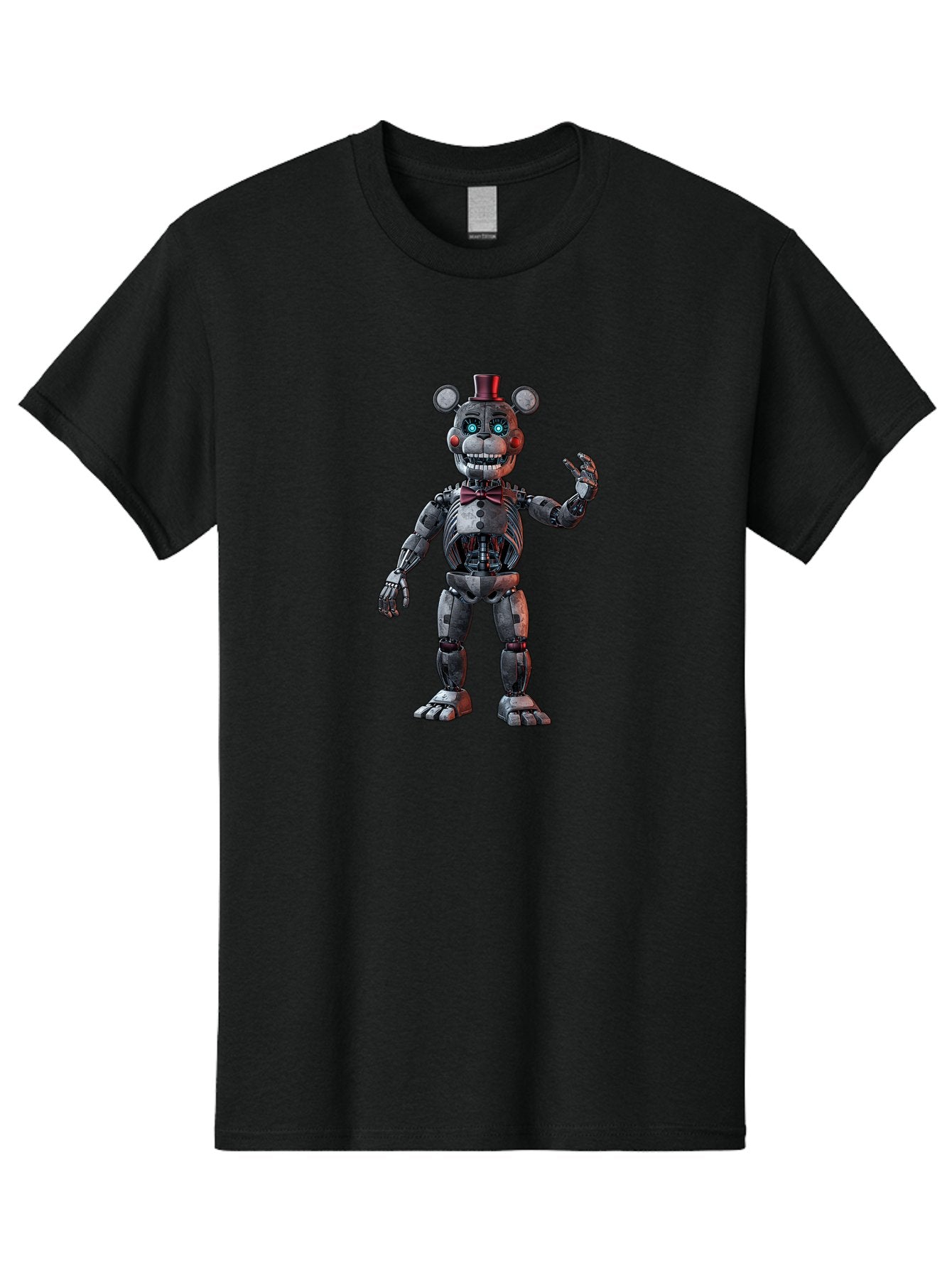 Five-Nights-At-Freddy-S-Endoskeleton Men'S Graphic Tee, 100% Cotton, Comfortable Casual Summer Wear, Machine Washable, Vintage Camera, Old Camera, Antique Camera, Black Camera, Classic Photography, Photography Equipment, Nostalgic Device, Bak564 7