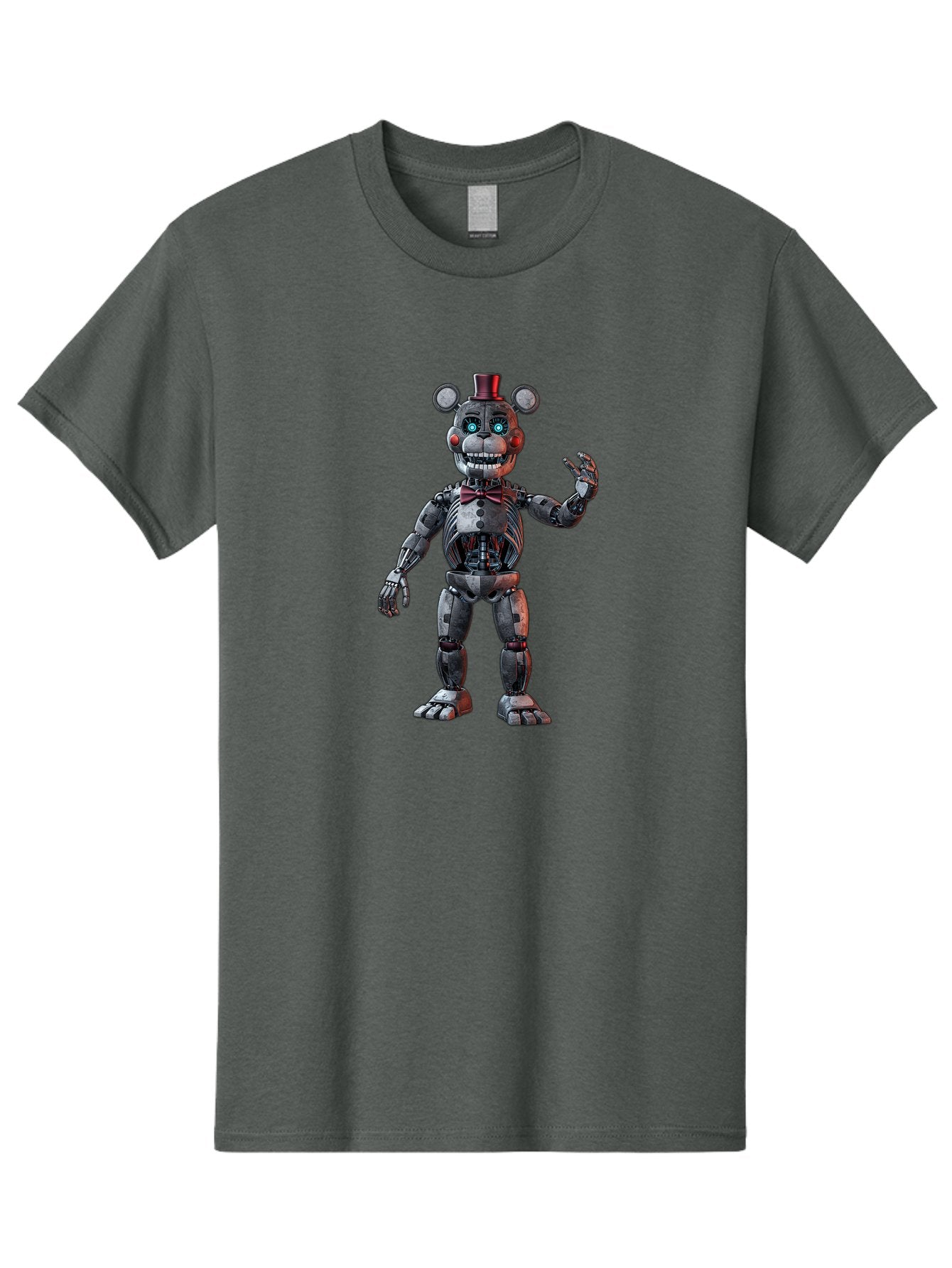 Five-Nights-At-Freddy-S-Endoskeleton Men'S Graphic Tee, 100% Cotton, Comfortable Casual Summer Wear, Machine Washable, Vintage Camera, Old Camera, Antique Camera, Black Camera, Classic Photography, Photography Equipment, Nostalgic Device, Bak564