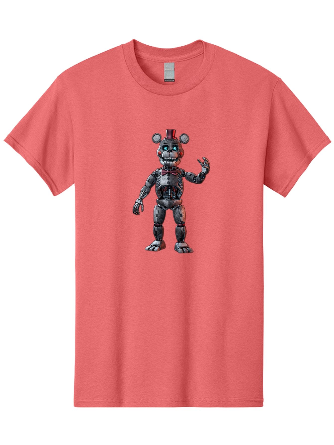 Five-Nights-At-Freddy-S-Endoskeleton Men'S Graphic Tee, 100% Cotton, Comfortable Casual Summer Wear, Machine Washable, Vintage Camera, Old Camera, Antique Camera, Black Camera, Classic Photography, Photography Equipment, Nostalgic Device, Bak564 13