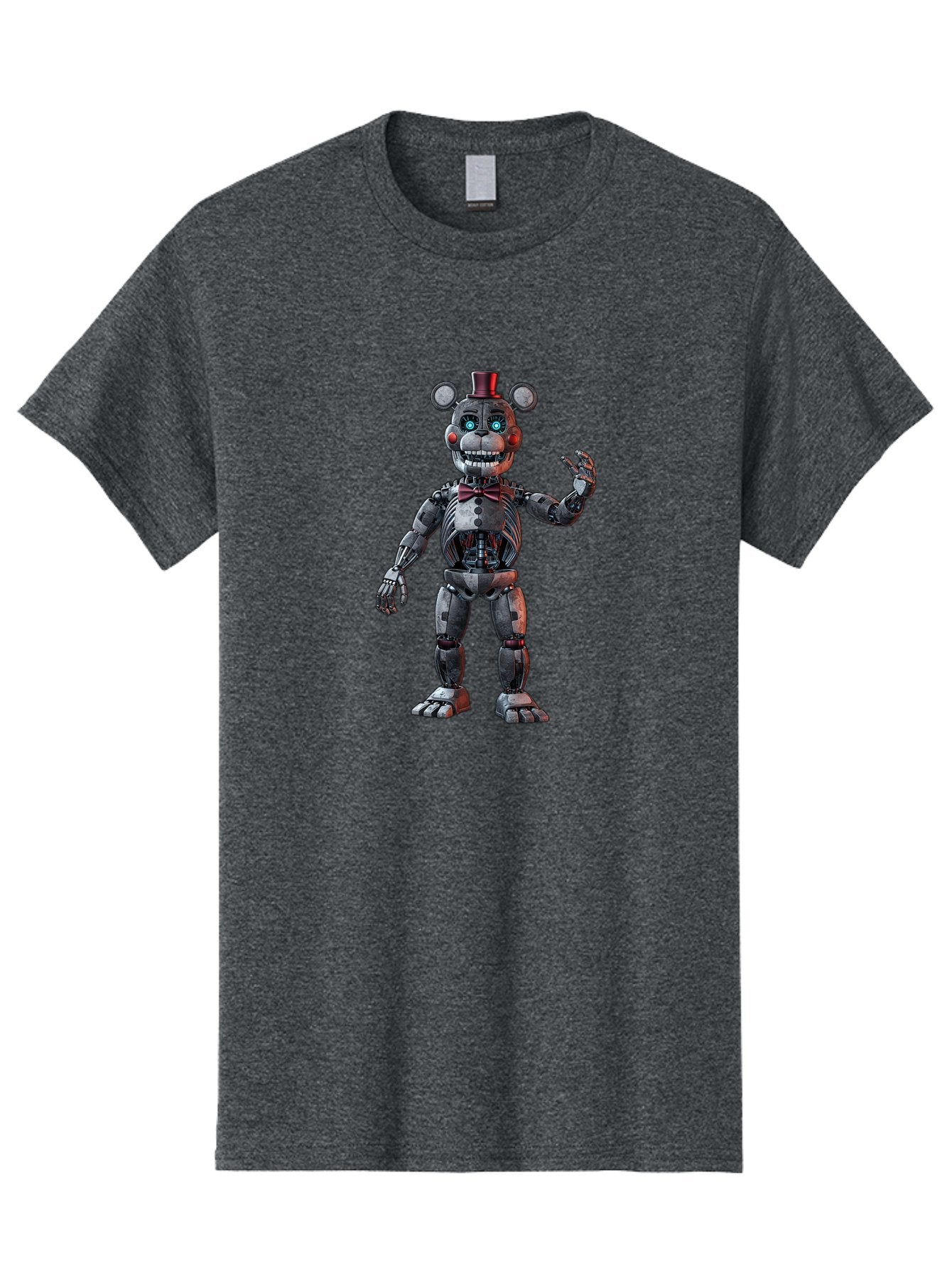 Five-Nights-At-Freddy-S-Endoskeleton Men'S Graphic Tee, 100% Cotton, Comfortable Casual Summer Wear, Machine Washable, Vintage Camera, Old Camera, Antique Camera, Black Camera, Classic Photography, Photography Equipment, Nostalgic Device, Bak564 4