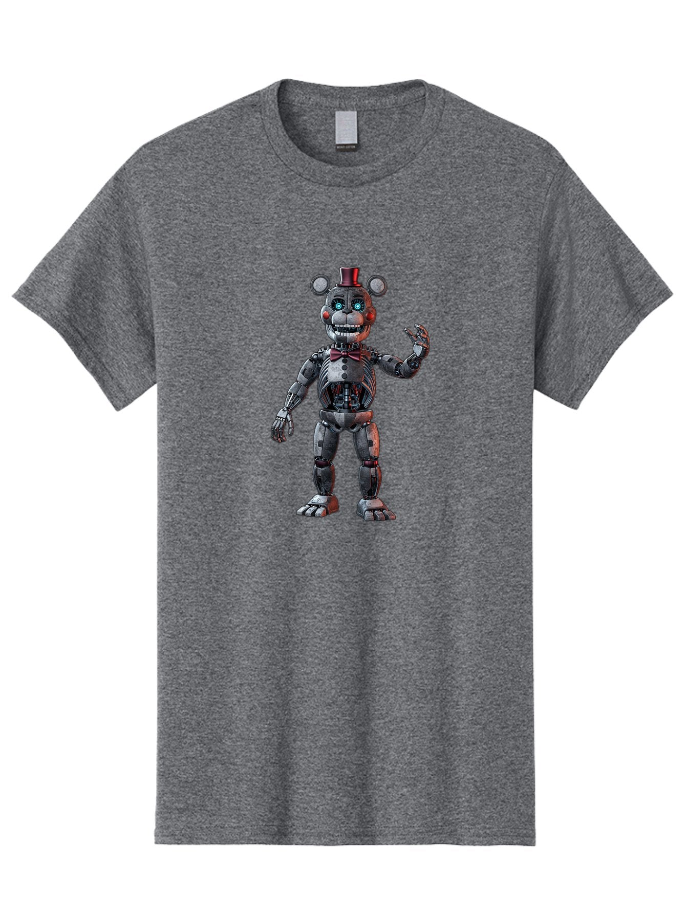Five-Nights-At-Freddy-S-Endoskeleton Men'S Graphic Tee, 100% Cotton, Comfortable Casual Summer Wear, Machine Washable, Vintage Camera, Old Camera, Antique Camera, Black Camera, Classic Photography, Photography Equipment, Nostalgic Device, Bak564