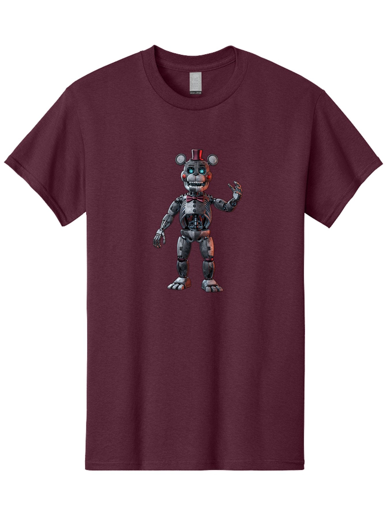 Five-Nights-At-Freddy-S-Endoskeleton Men'S Graphic Tee, 100% Cotton, Comfortable Casual Summer Wear, Machine Washable, Vintage Camera, Old Camera, Antique Camera, Black Camera, Classic Photography, Photography Equipment, Nostalgic Device, Bak564 11