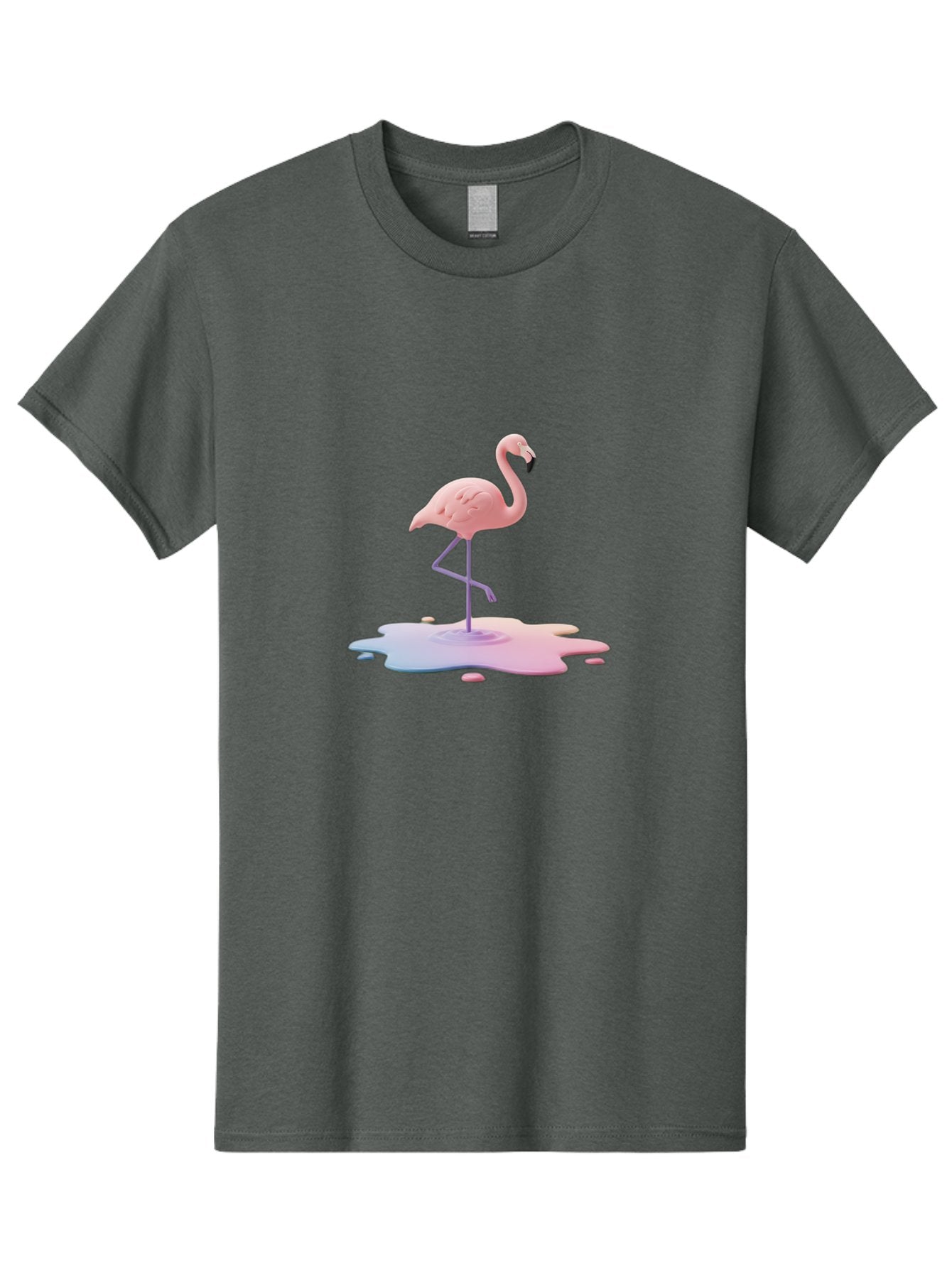 Flamingo-In-Paint Men'S Graphic Tee, 100% Cotton, Comfortable Casual Summer Wear, Machine Washable, Vintage Camera, Old Camera, Antique Camera, Black Camera, Classic Photography, Photography Equipment, Nostalgic Device, Film Camera, Camera Art Bak597 3
