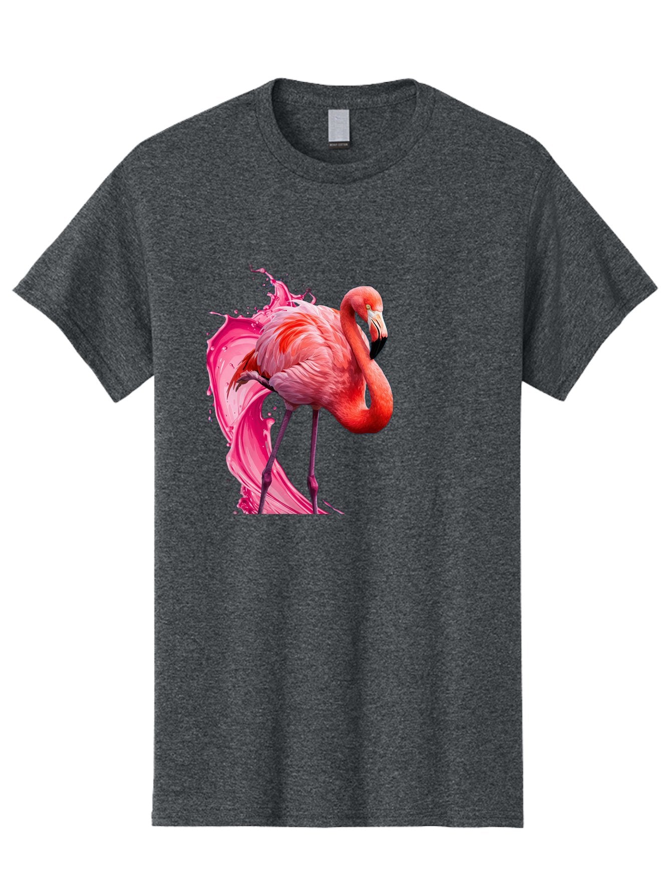 Flamingo-Splash-1 Men'S Graphic Tee, 100% Cotton, Comfortable Casual Summer Wear, Machine Washable, Vintage Camera, Old Camera, Antique Camera, Black Camera, Classic Photography, Photography Equipment, Nostalgic Device, Film Camera, Camera Art Bak598 10