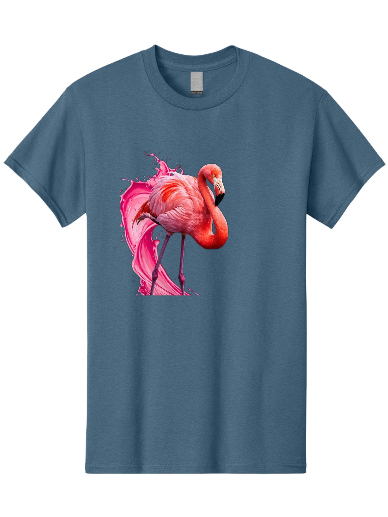 Flamingo-Splash-1 Men'S Graphic Tee, 100% Cotton, Comfortable Casual Summer Wear, Machine Washable, Vintage Camera, Old Camera, Antique Camera, Black Camera, Classic Photography, Photography Equipment, Nostalgic Device, Film Camera, Camera Art Bak598 14
