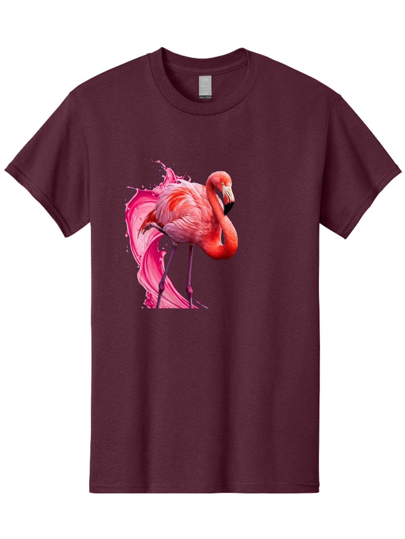 Flamingo-Splash-1 Men'S Graphic Tee, 100% Cotton, Comfortable Casual Summer Wear, Machine Washable, Vintage Camera, Old Camera, Antique Camera, Black Camera, Classic Photography, Photography Equipment, Nostalgic Device, Film Camera, Camera Art Bak598 4