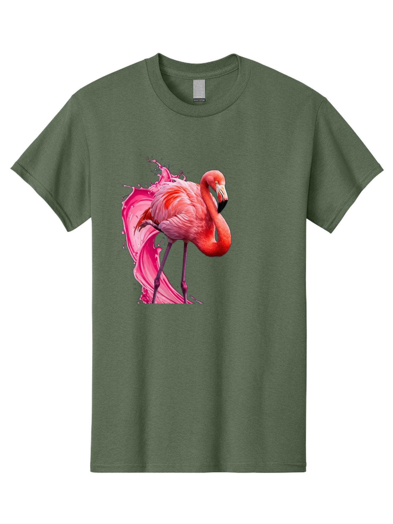 Flamingo-Splash-1 Men'S Graphic Tee, 100% Cotton, Comfortable Casual Summer Wear, Machine Washable, Vintage Camera, Old Camera, Antique Camera, Black Camera, Classic Photography, Photography Equipment, Nostalgic Device, Film Camera, Camera Art Bak598 6