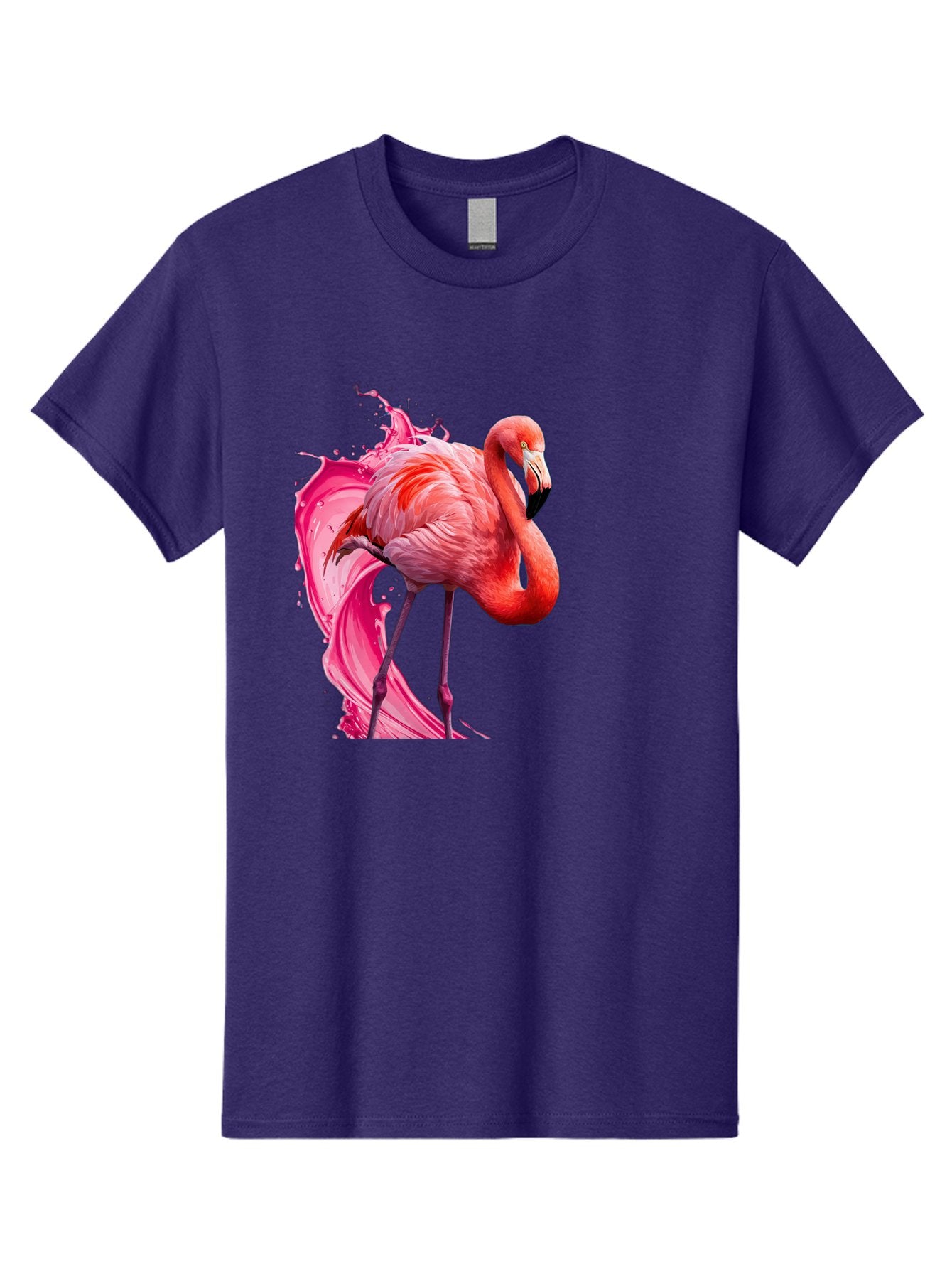 Flamingo-Splash-1 Men'S Graphic Tee, 100% Cotton, Comfortable Casual Summer Wear, Machine Washable, Vintage Camera, Old Camera, Antique Camera, Black Camera, Classic Photography, Photography Equipment, Nostalgic Device, Film Camera, Camera Art Bak598 12