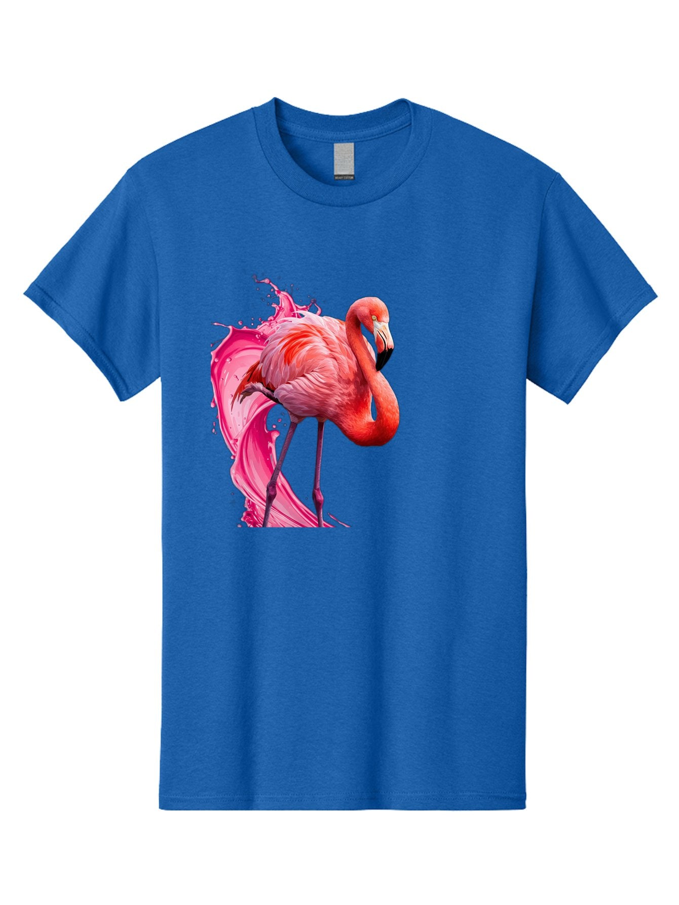 Flamingo-Splash-1 Men'S Graphic Tee, 100% Cotton, Comfortable Casual Summer Wear, Machine Washable, Vintage Camera, Old Camera, Antique Camera, Black Camera, Classic Photography, Photography Equipment, Nostalgic Device, Film Camera, Camera Art Bak598 3