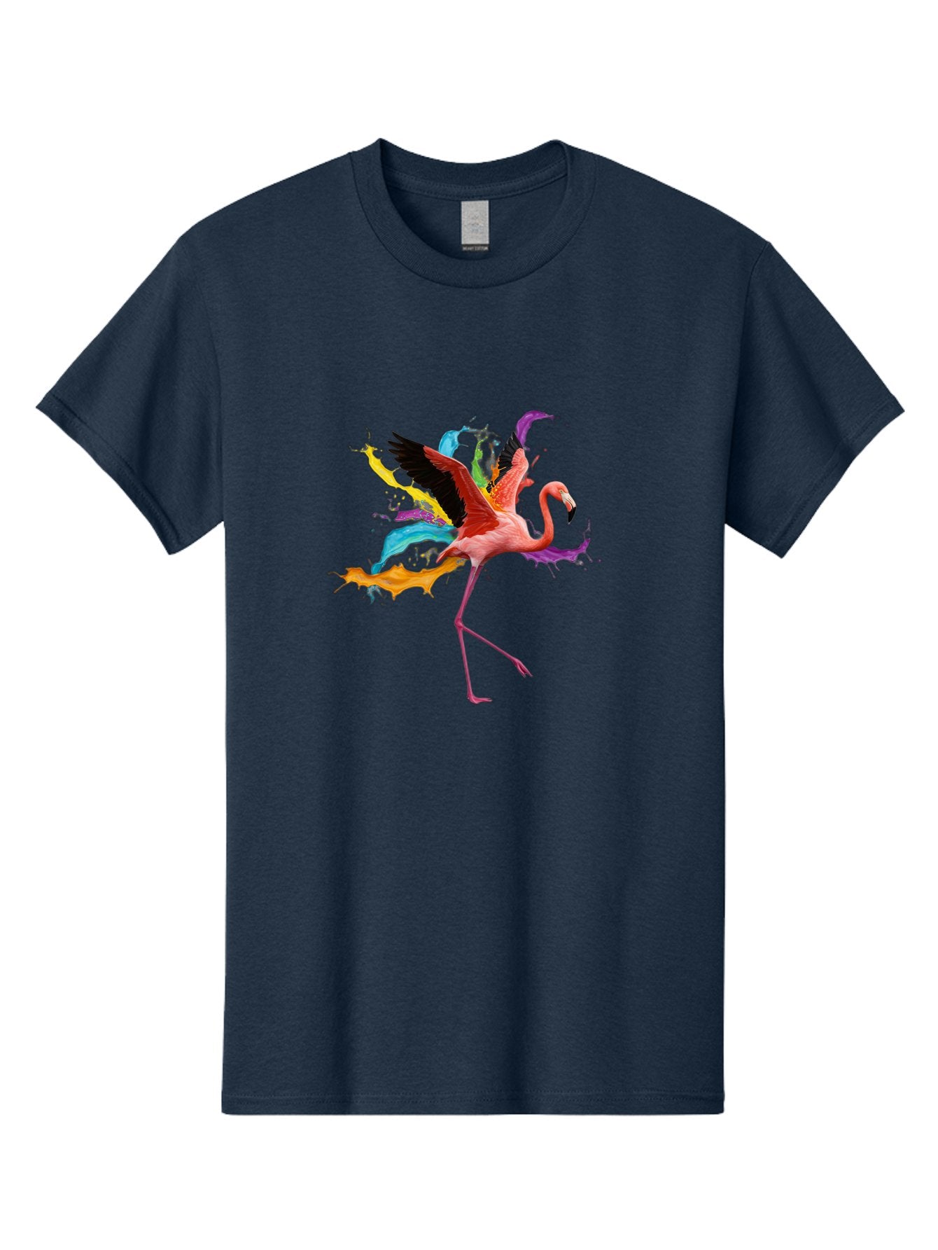 Flamingo-Splash Men'S Graphic Tee, 100% Cotton, Comfortable Casual Summer Wear, Machine Washable, Vintage Camera, Old Camera, Antique Camera, Black Camera, Classic Photography, Photography Equipment, Nostalgic Device, Film Camera, Camera Art Bak599 15