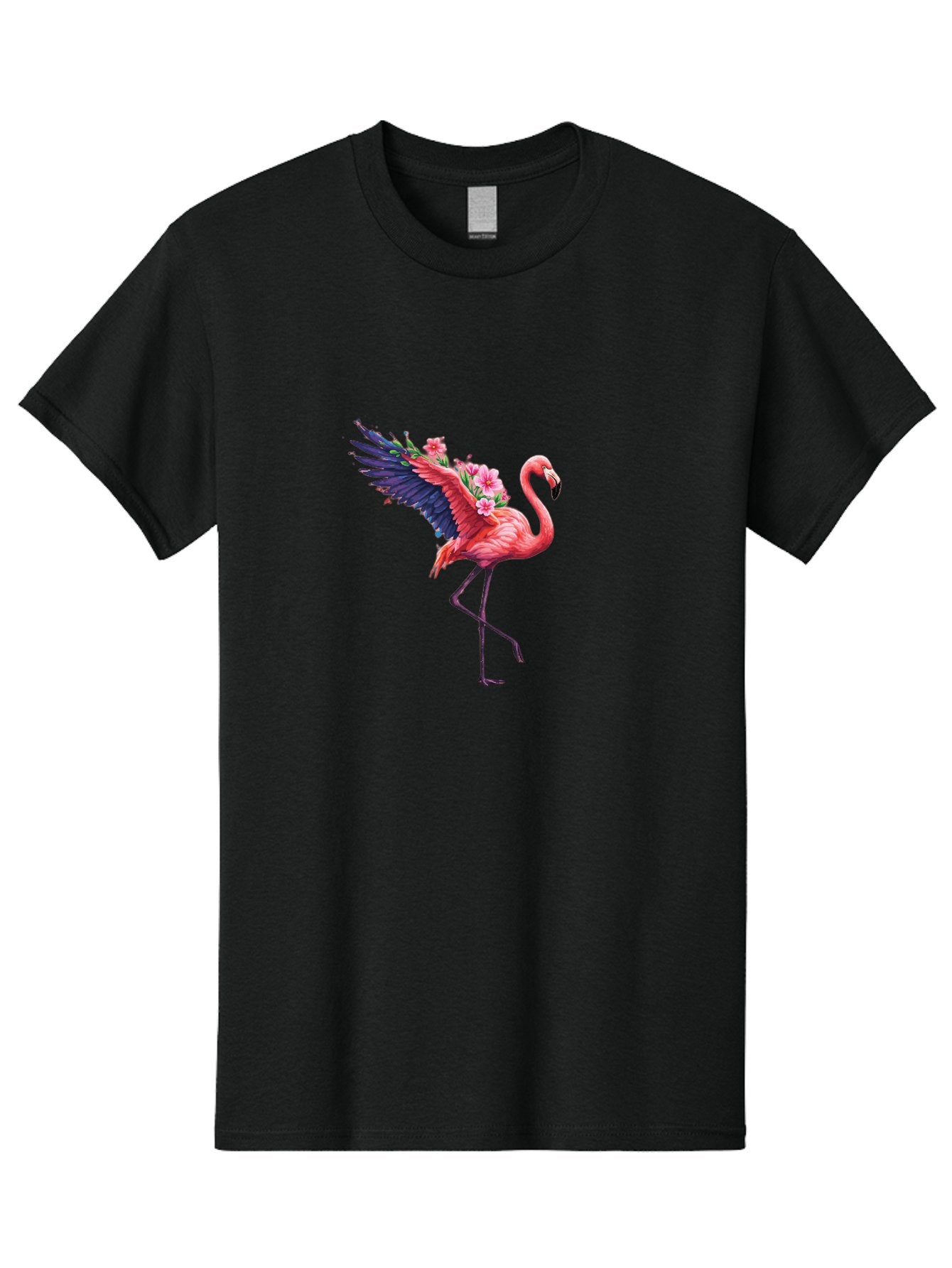 Flamingo-With-Flowers-1 Men'S Graphic Tee, 100% Cotton, Comfortable Casual Summer Wear, Machine Washable, Vintage Camera, Old Camera, Antique Camera, Black Camera, Classic Photography, Photography Equipment, Nostalgic Device, Film Camera, Bak600 12