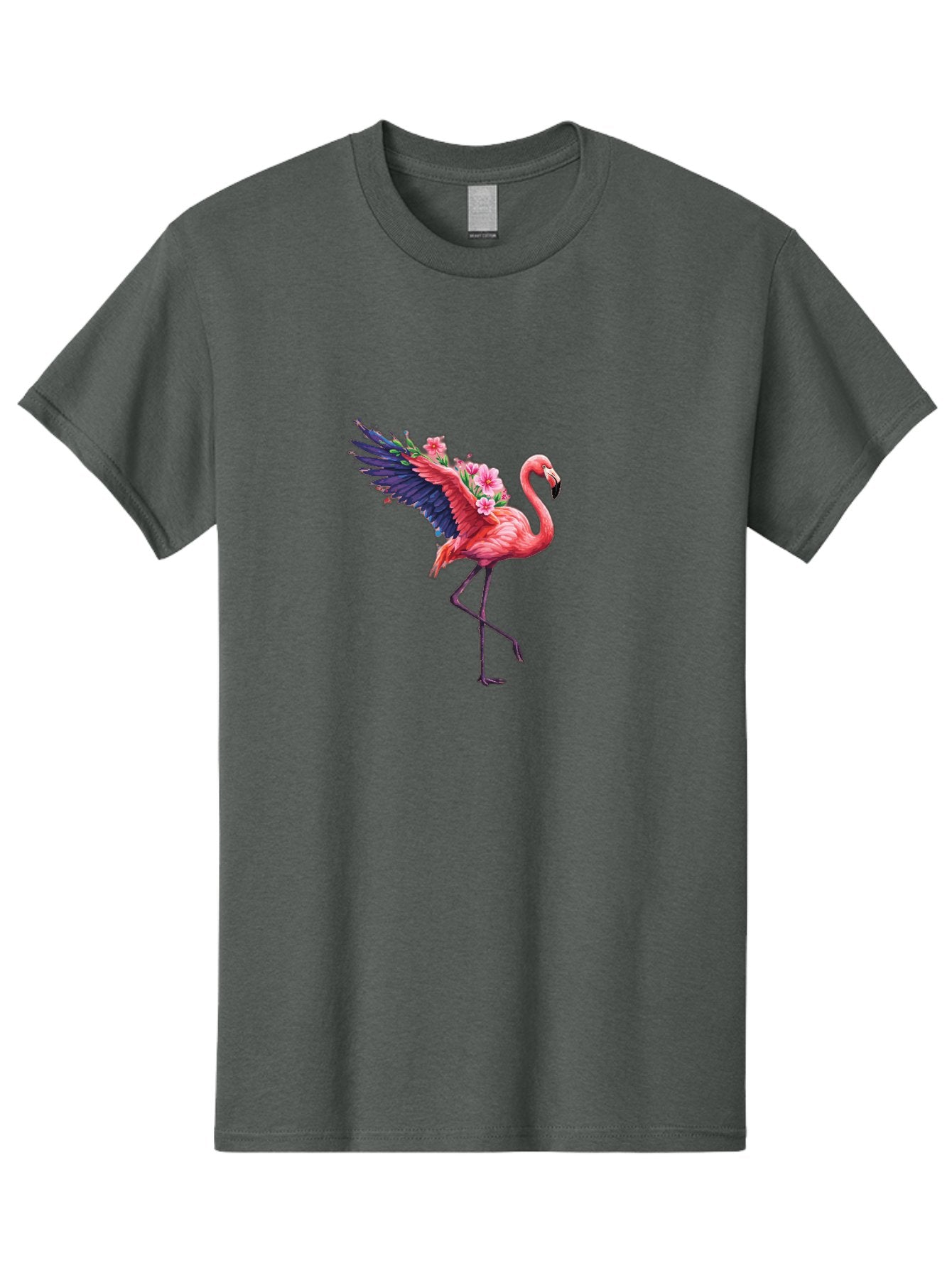 Flamingo-With-Flowers-1 Men'S Graphic Tee, 100% Cotton, Comfortable Casual Summer Wear, Machine Washable, Vintage Camera, Old Camera, Antique Camera, Black Camera, Classic Photography, Photography Equipment, Nostalgic Device, Film Camera, Bak600