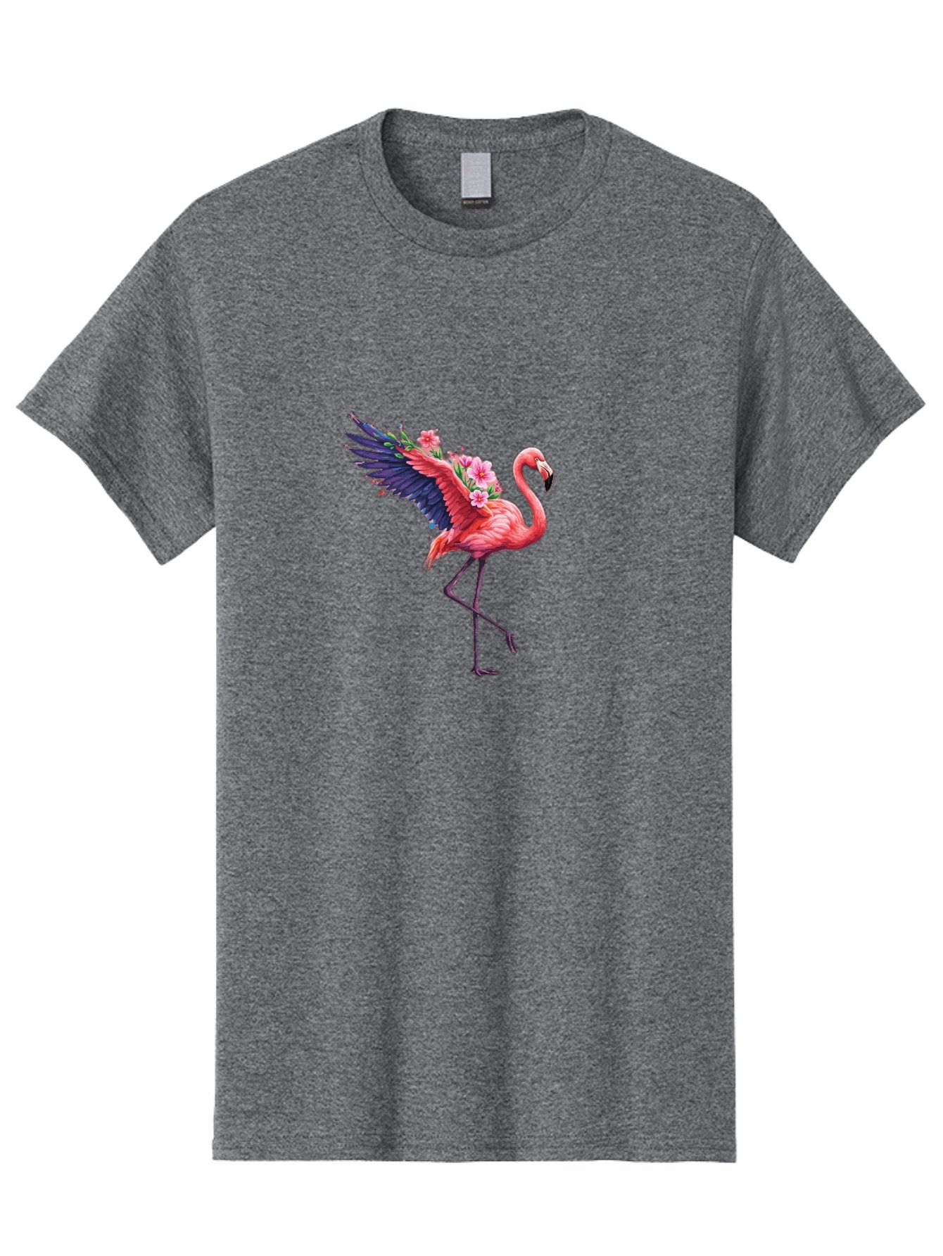 Flamingo-With-Flowers-1 Men'S Graphic Tee, 100% Cotton, Comfortable Casual Summer Wear, Machine Washable, Vintage Camera, Old Camera, Antique Camera, Black Camera, Classic Photography, Photography Equipment, Nostalgic Device, Film Camera, Bak600 15