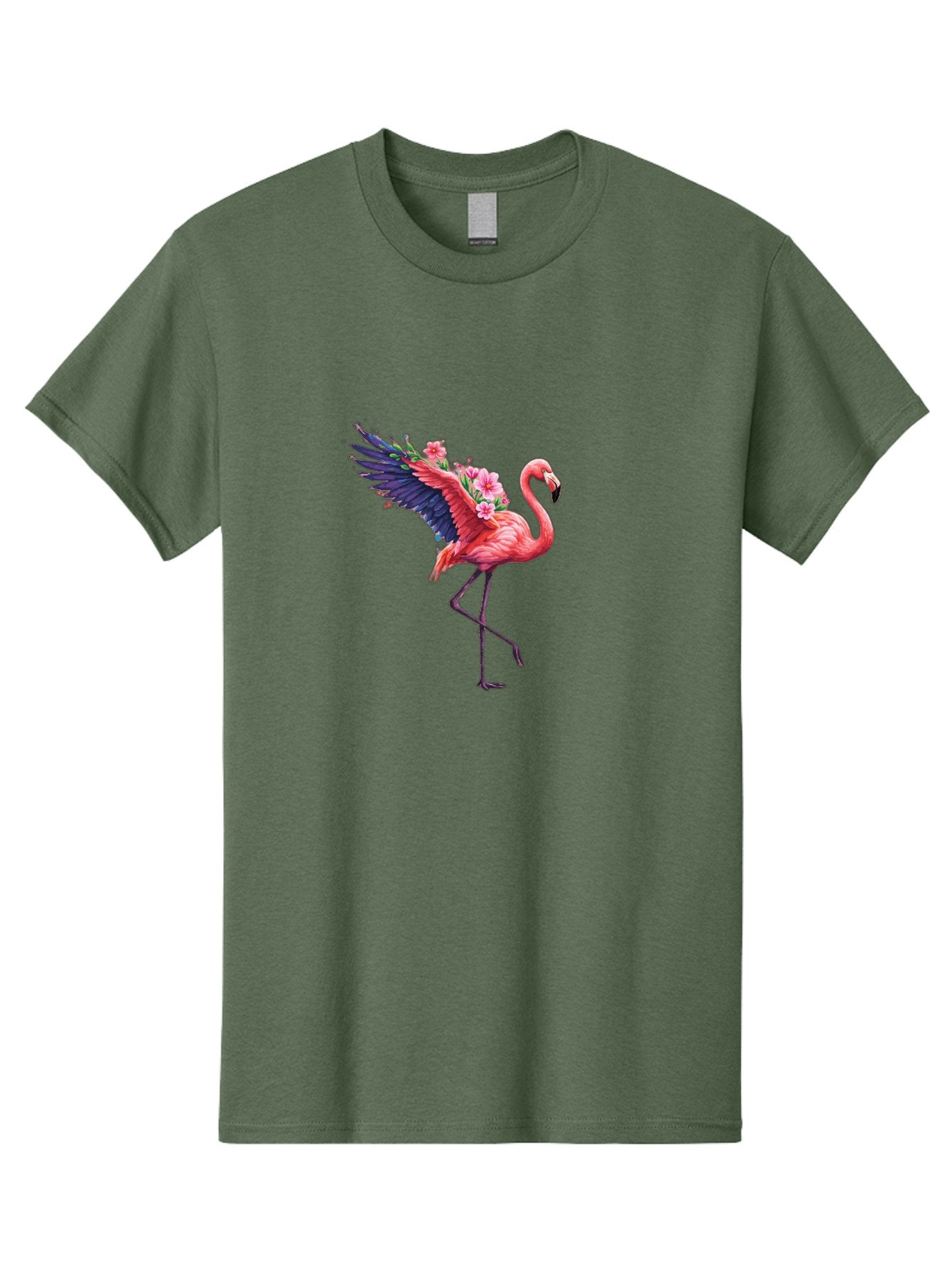 Flamingo-With-Flowers-1 Men'S Graphic Tee, 100% Cotton, Comfortable Casual Summer Wear, Machine Washable, Vintage Camera, Old Camera, Antique Camera, Black Camera, Classic Photography, Photography Equipment, Nostalgic Device, Film Camera, Bak600 8