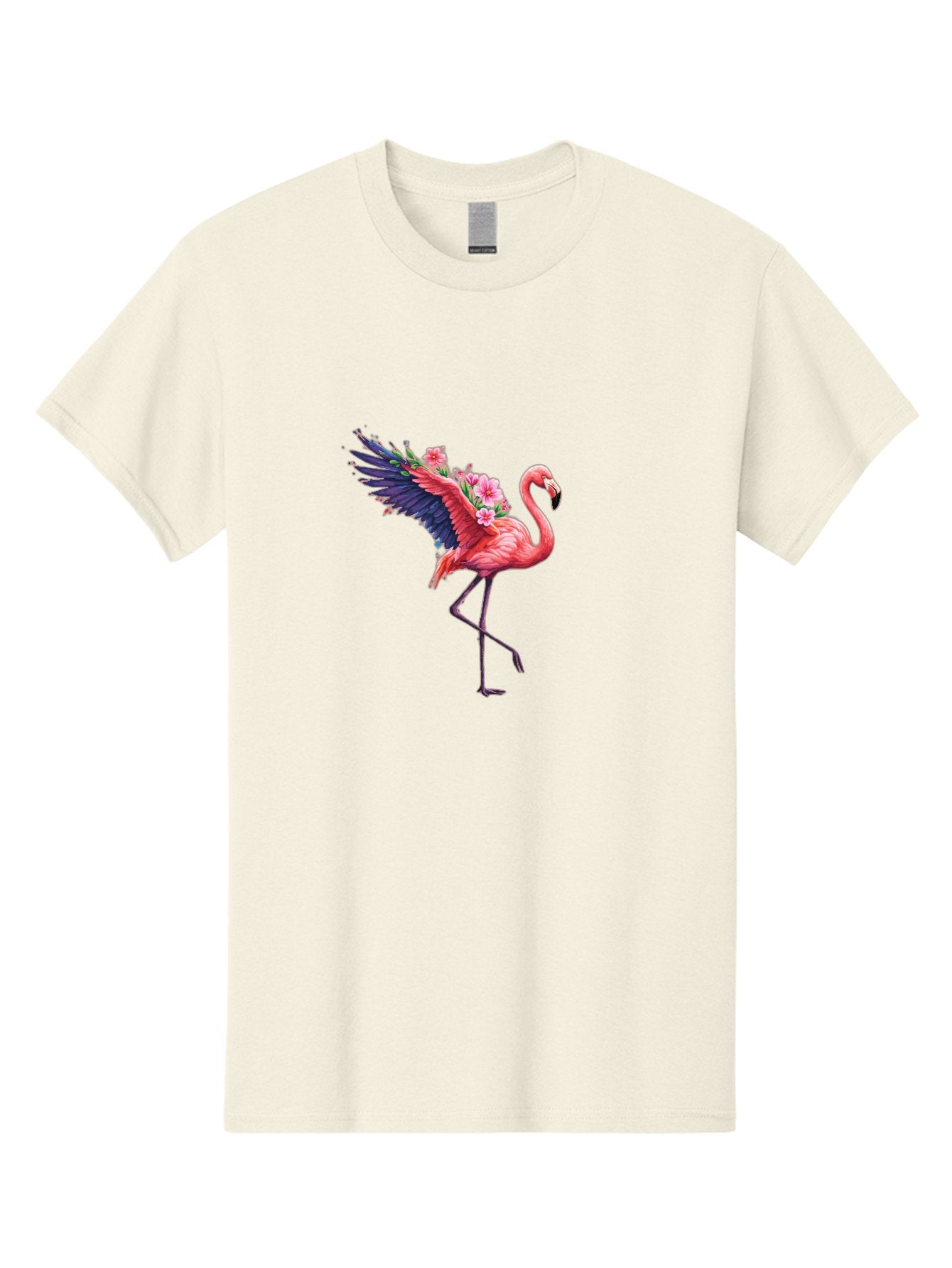 Flamingo-With-Flowers-1 Men'S Graphic Tee, 100% Cotton, Comfortable Casual Summer Wear, Machine Washable, Vintage Camera, Old Camera, Antique Camera, Black Camera, Classic Photography, Photography Equipment, Nostalgic Device, Film Camera, Bak600 7