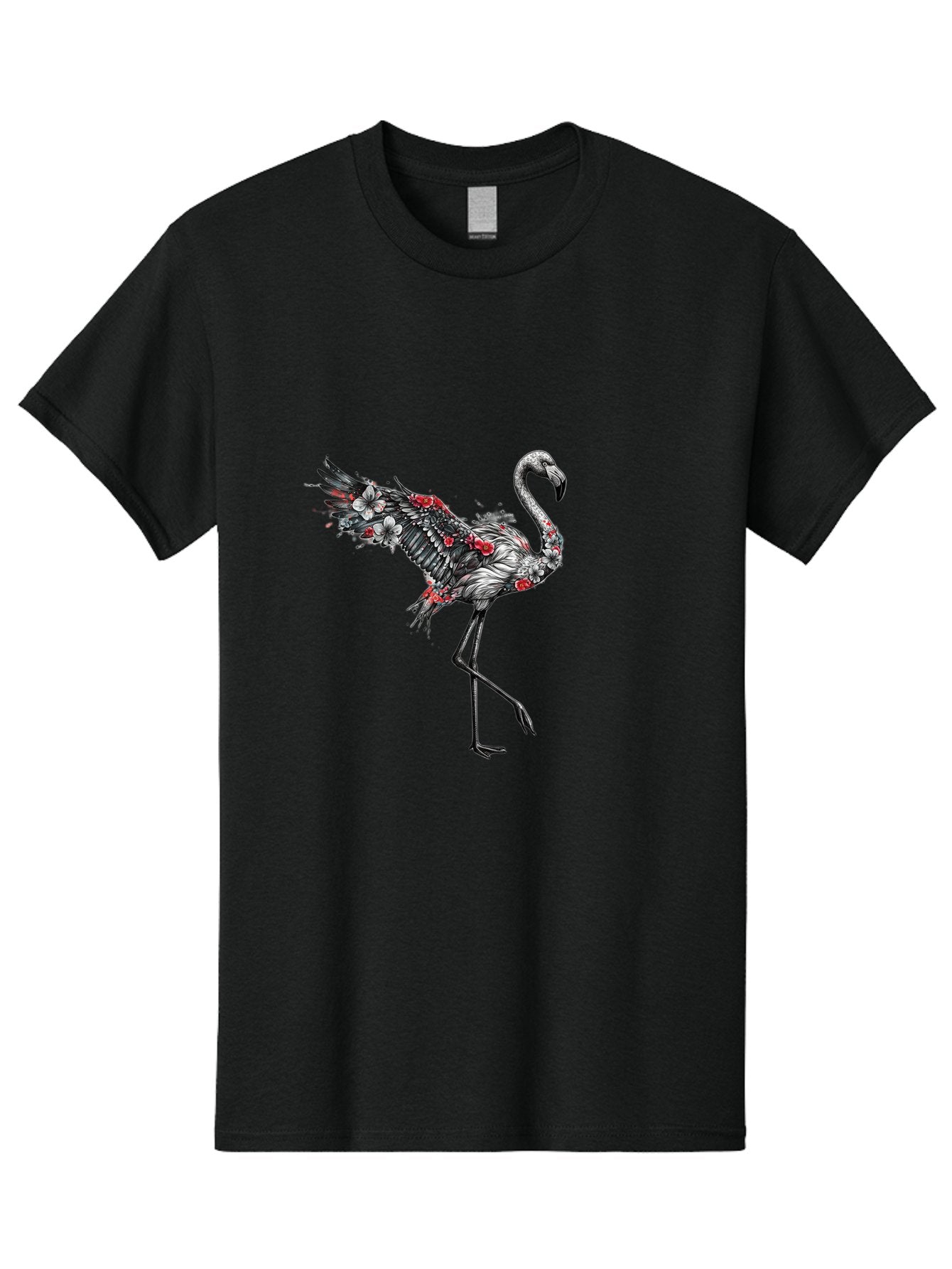 Flamingo-With-Flowers-2 Men'S Graphic Tee, 100% Cotton, Comfortable Casual Summer Wear, Machine Washable, Vintage Camera, Old Camera, Antique Camera, Black Camera, Classic Photography, Photography Equipment, Nostalgic Device, Film Camera, Bak601 10
