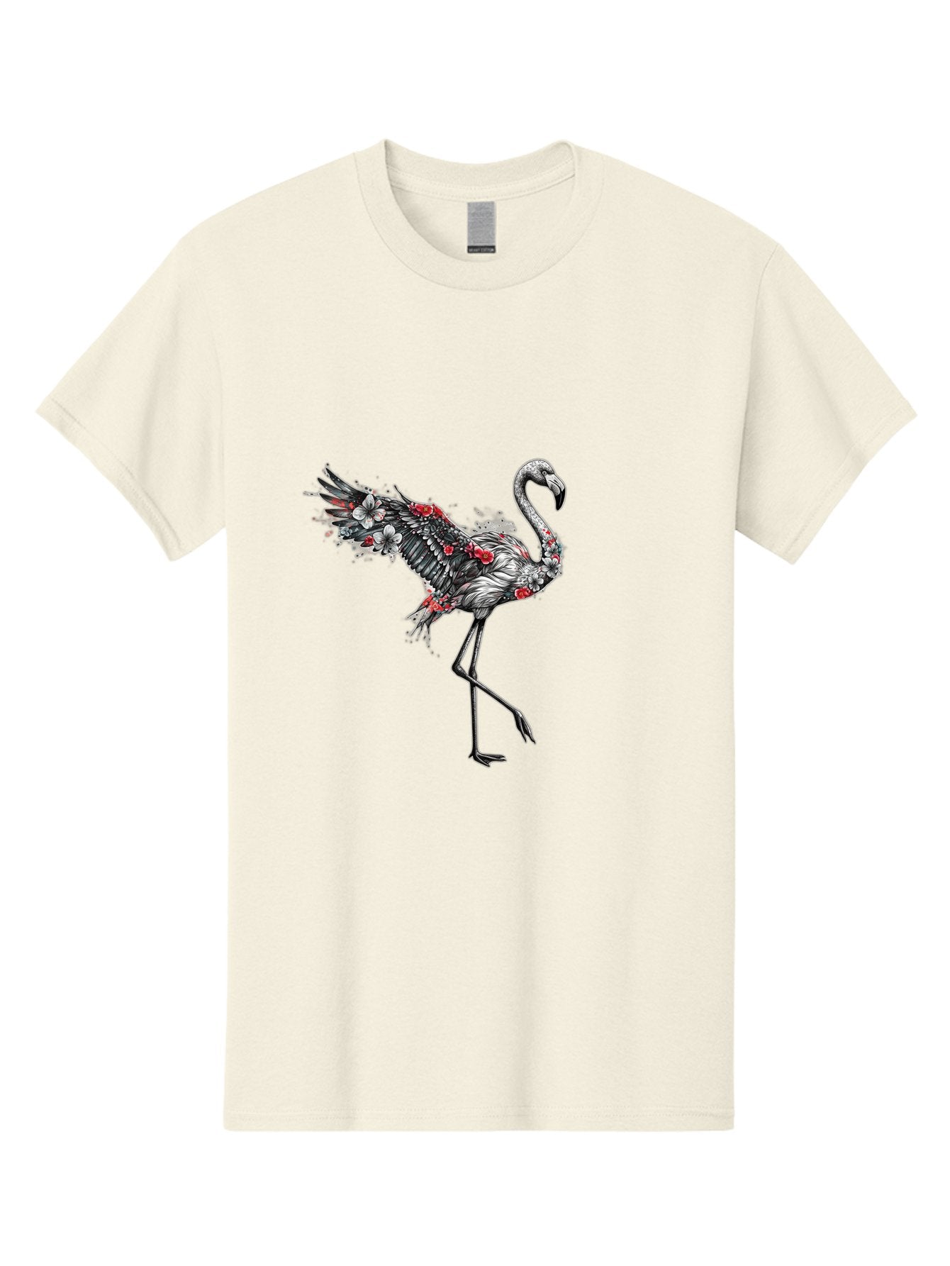 Flamingo-With-Flowers-2 Men'S Graphic Tee, 100% Cotton, Comfortable Casual Summer Wear, Machine Washable, Vintage Camera, Old Camera, Antique Camera, Black Camera, Classic Photography, Photography Equipment, Nostalgic Device, Film Camera, Bak601 9