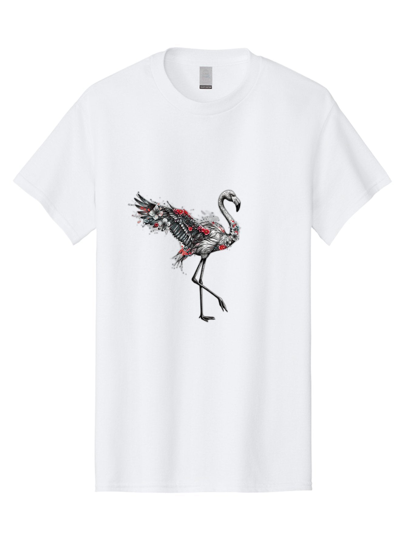 Flamingo-With-Flowers-2 Men'S Graphic Tee, 100% Cotton, Comfortable Casual Summer Wear, Machine Washable, Vintage Camera, Old Camera, Antique Camera, Black Camera, Classic Photography, Photography Equipment, Nostalgic Device, Film Camera, Bak601