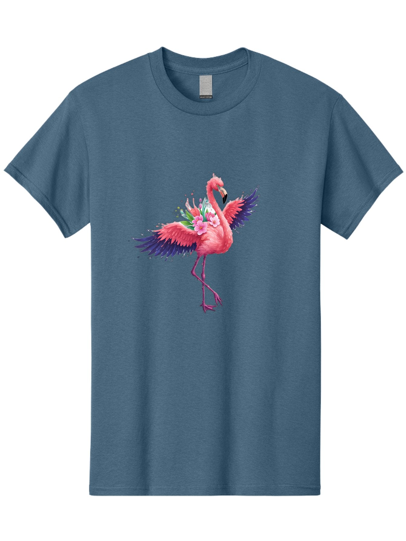 Flamingo-With-Flowers-3 Men'S Graphic Tee, 100% Cotton, Comfortable Casual Summer Wear, Machine Washable, Vintage Camera, Old Camera, Antique Camera, Black Camera, Classic Photography, Photography Equipment, Nostalgic Device, Film Camera, Bak602 3