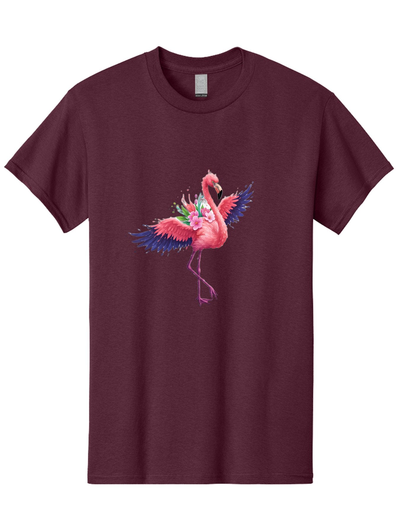 Flamingo-With-Flowers-3 Men'S Graphic Tee, 100% Cotton, Comfortable Casual Summer Wear, Machine Washable, Vintage Camera, Old Camera, Antique Camera, Black Camera, Classic Photography, Photography Equipment, Nostalgic Device, Film Camera, Bak602 8