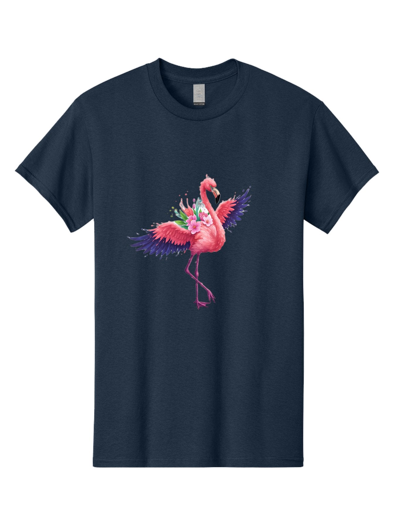Flamingo-With-Flowers-3 Men'S Graphic Tee, 100% Cotton, Comfortable Casual Summer Wear, Machine Washable, Vintage Camera, Old Camera, Antique Camera, Black Camera, Classic Photography, Photography Equipment, Nostalgic Device, Film Camera, Bak602 6