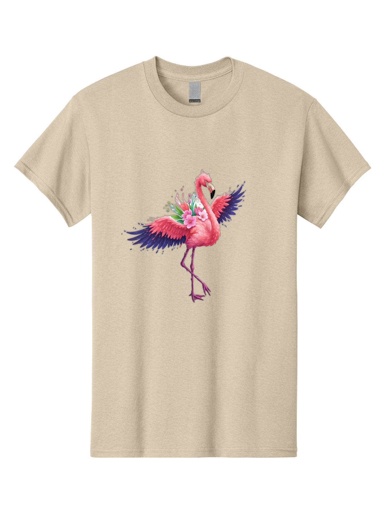 Flamingo-With-Flowers-3 Men'S Graphic Tee, 100% Cotton, Comfortable Casual Summer Wear, Machine Washable, Vintage Camera, Old Camera, Antique Camera, Black Camera, Classic Photography, Photography Equipment, Nostalgic Device, Film Camera, Bak602 13