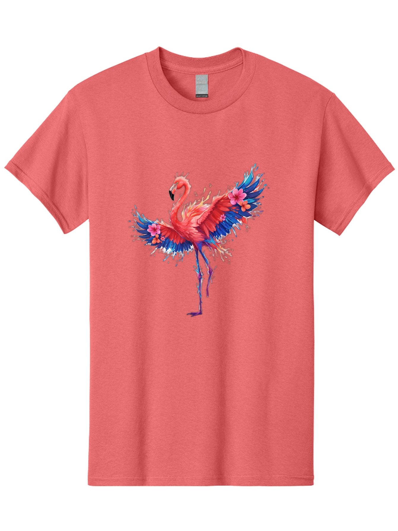 Flamingo-With-Flowers Men'S Graphic Tee, 100% Cotton, Comfortable Casual Summer Wear, Machine Washable, Vintage Camera, Old Camera, Antique Camera, Black Camera, Classic Photography, Photography Equipment, Nostalgic Device, Film Camera, Bak603 5