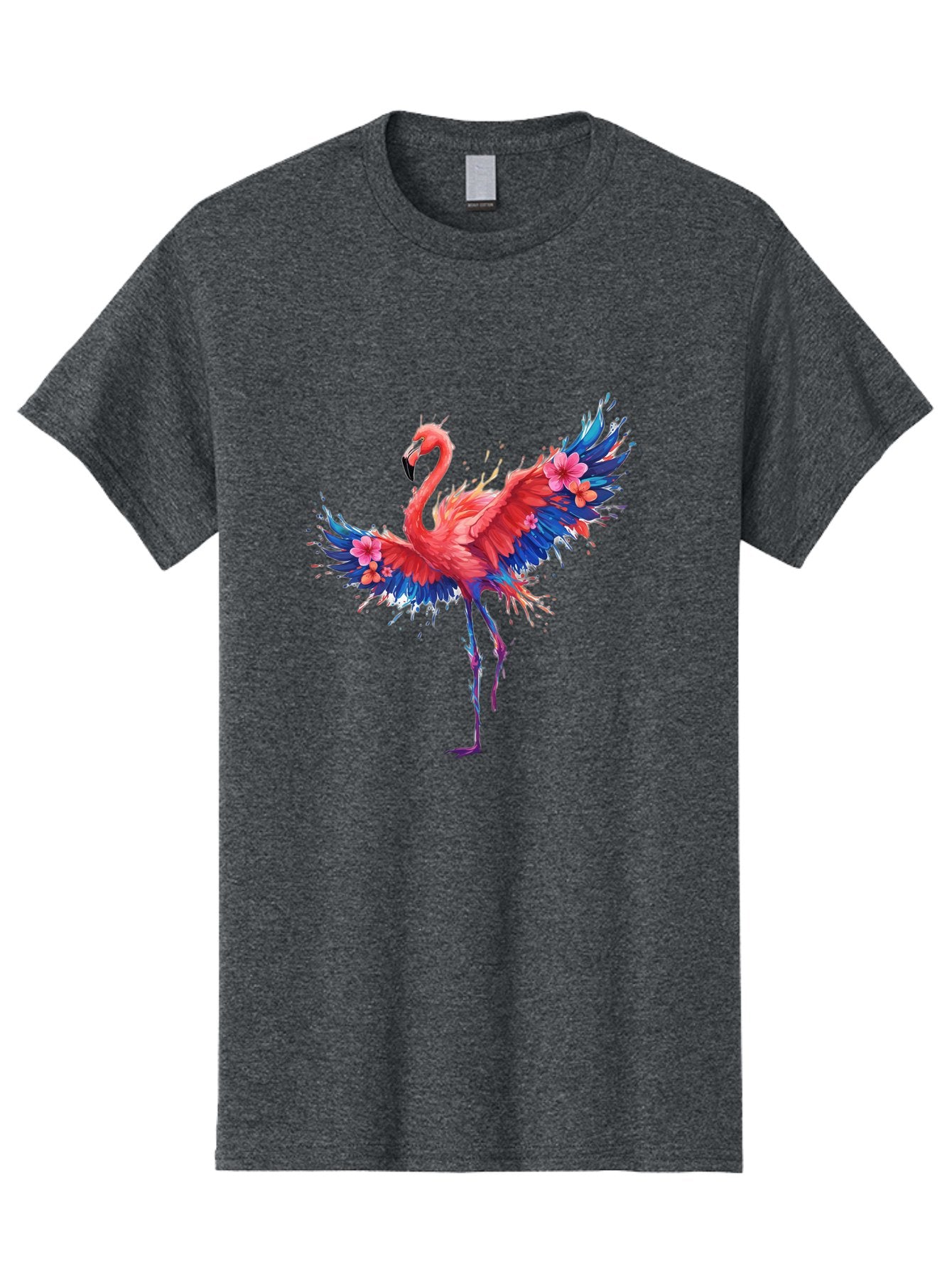 Flamingo-With-Flowers Men'S Graphic Tee, 100% Cotton, Comfortable Casual Summer Wear, Machine Washable, Vintage Camera, Old Camera, Antique Camera, Black Camera, Classic Photography, Photography Equipment, Nostalgic Device, Film Camera, Bak603
