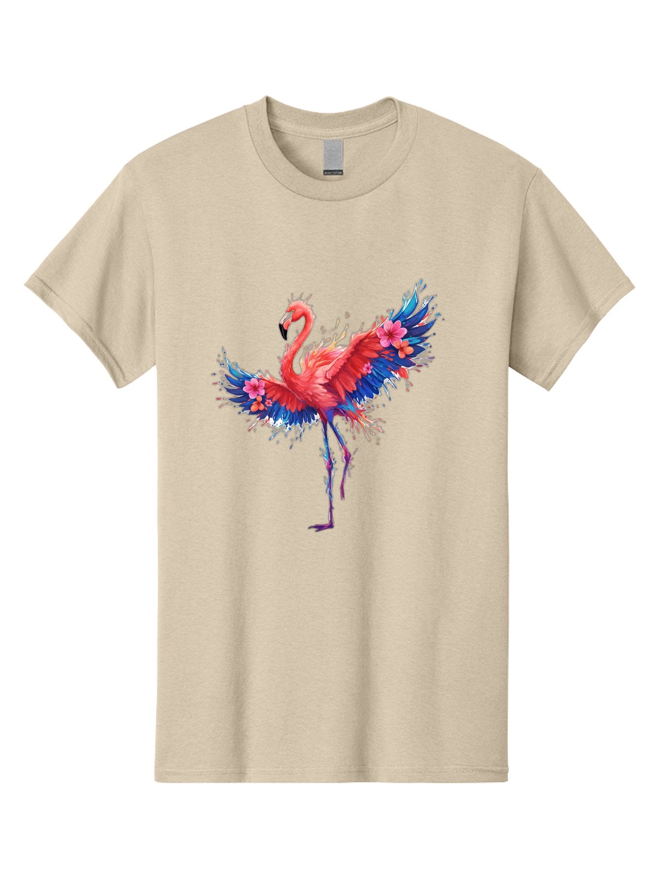 Flamingo-With-Flowers Men'S Graphic Tee, 100% Cotton, Comfortable Casual Summer Wear, Machine Washable, Vintage Camera, Old Camera, Antique Camera, Black Camera, Classic Photography, Photography Equipment, Nostalgic Device, Film Camera, Bak603 7