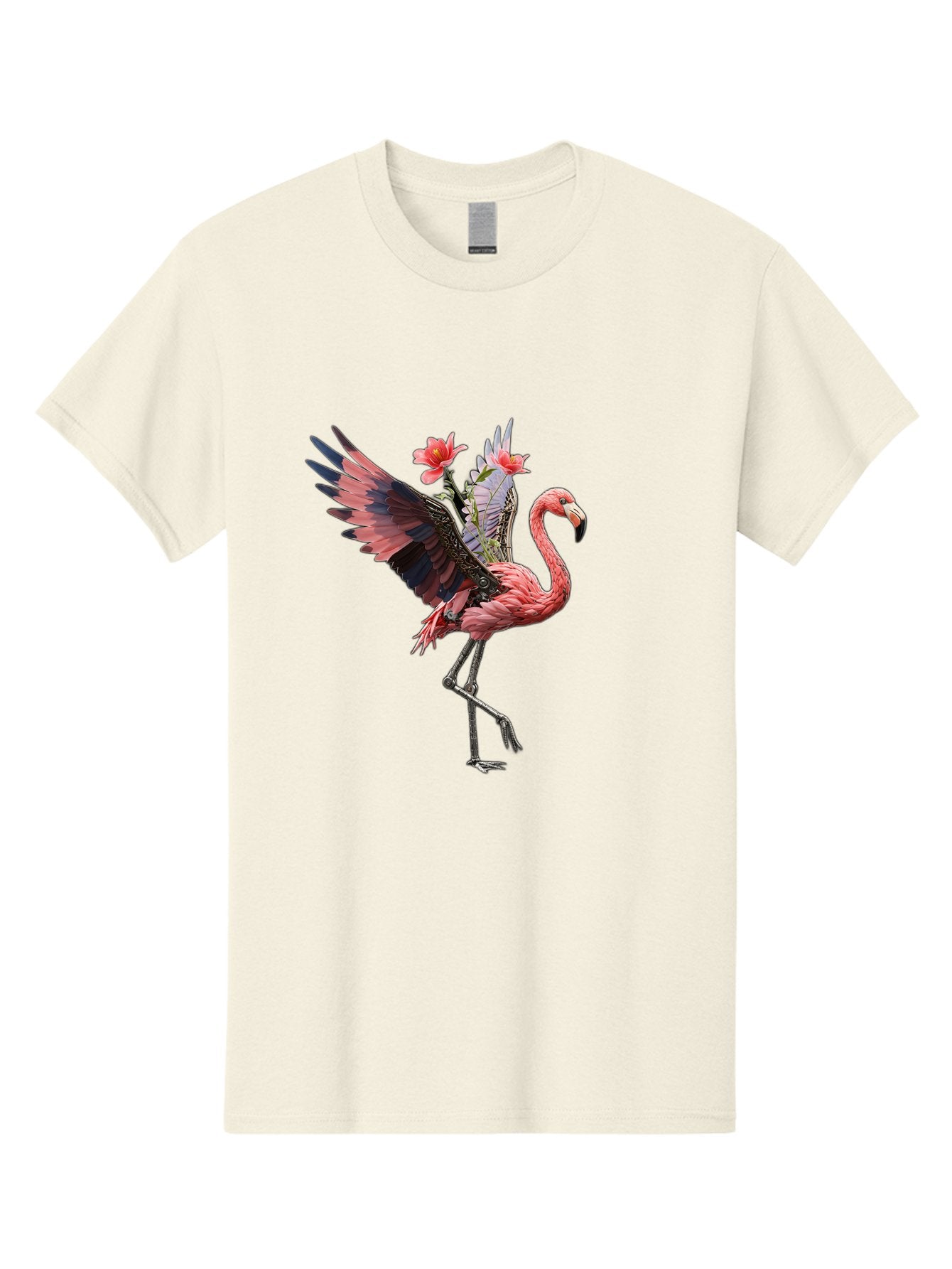 Flamingo-With-Robot-Parts Men'S Graphic Tee, 100% Cotton, Comfortable Casual Summer Wear, Machine Washable, Vintage Camera, Old Camera, Antique Camera, Black Camera, Classic Photography, Photography Equipment, Nostalgic Device, Film Camera, Bak604 10
