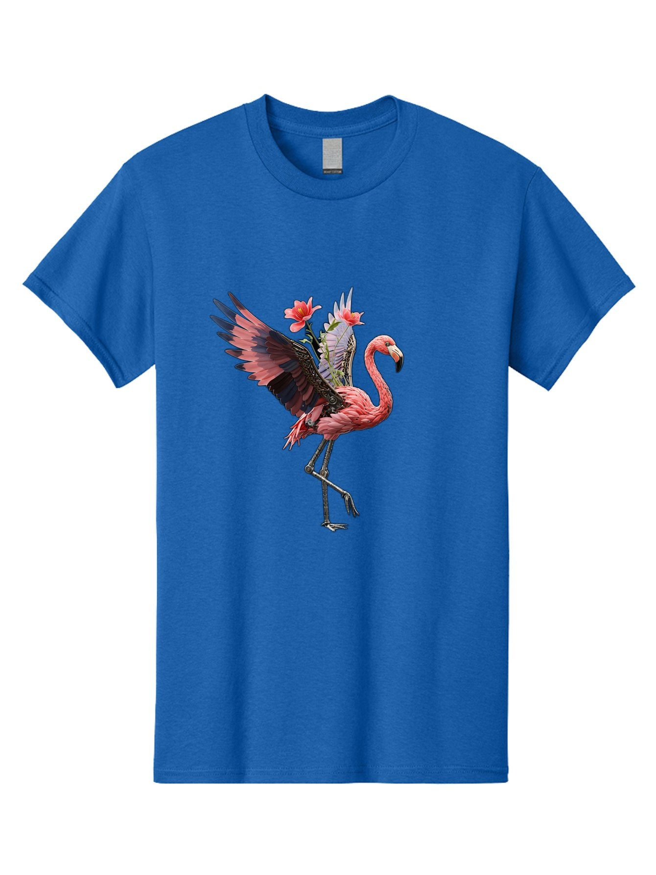 Flamingo-With-Robot-Parts Men'S Graphic Tee, 100% Cotton, Comfortable Casual Summer Wear, Machine Washable, Vintage Camera, Old Camera, Antique Camera, Black Camera, Classic Photography, Photography Equipment, Nostalgic Device, Film Camera, Bak604 5