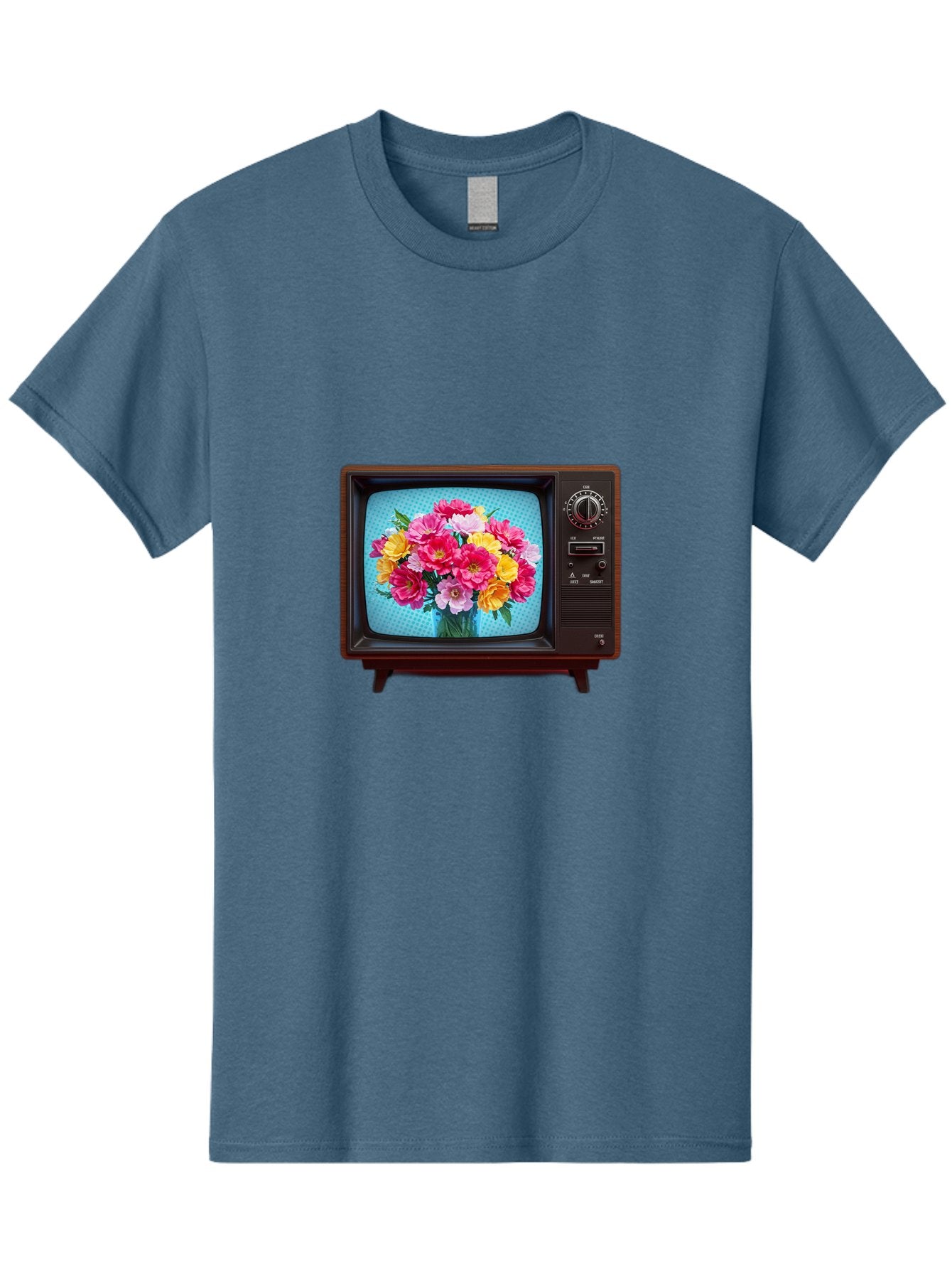 Floral-Bouquet-Tv Men'S Graphic Tee, 100% Cotton, Comfortable Casual Summer Wear, Machine Washable, Vintage Camera, Old Camera, Antique Camera, Black Camera, Classic Photography, Photography Equipment, Nostalgic Device, Film Camera, Camera Art Bak607 15