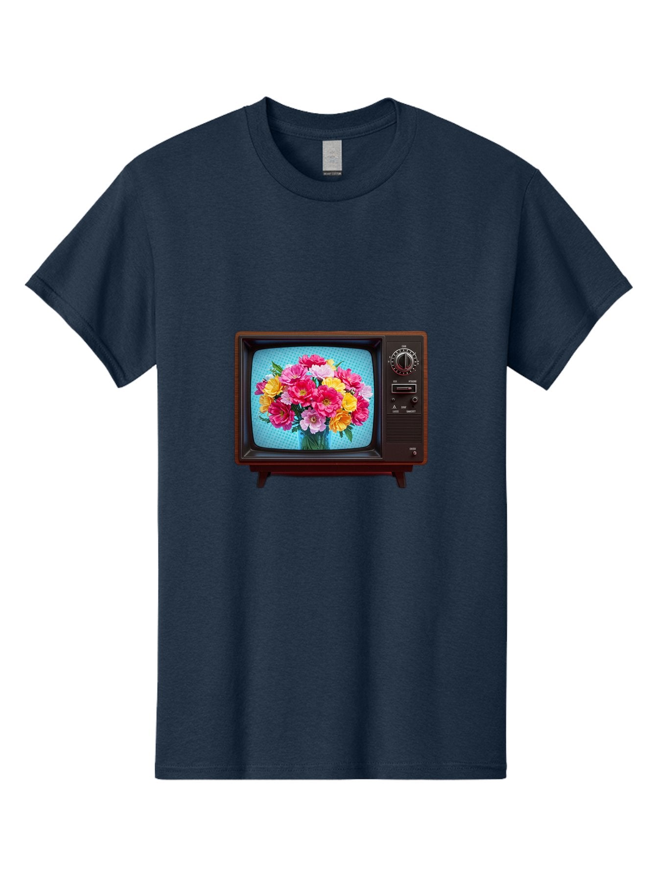 Floral-Bouquet-Tv Men'S Graphic Tee, 100% Cotton, Comfortable Casual Summer Wear, Machine Washable, Vintage Camera, Old Camera, Antique Camera, Black Camera, Classic Photography, Photography Equipment, Nostalgic Device, Film Camera, Camera Art Bak607 12