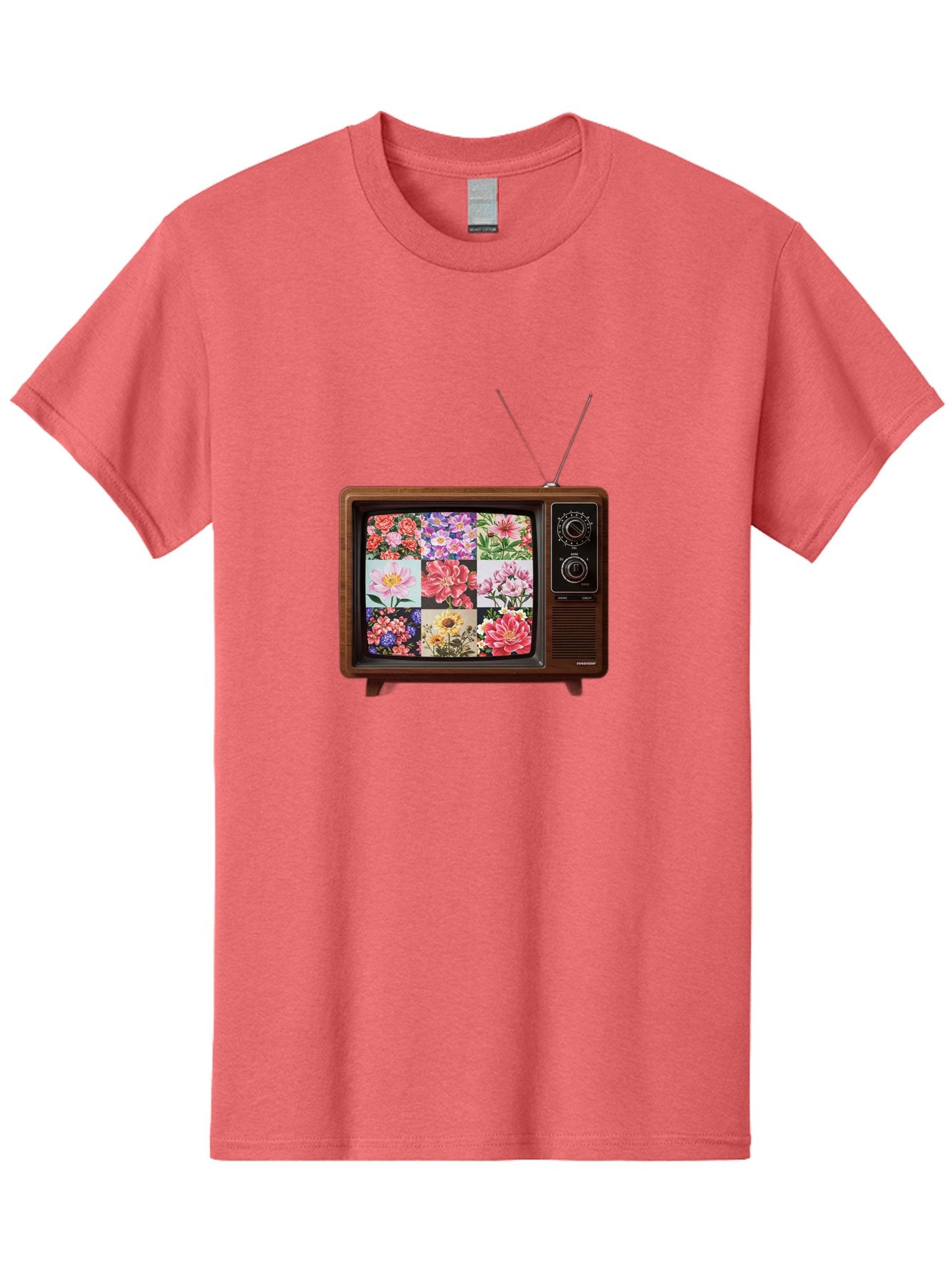 Flower-Collage-Tv Men'S Graphic Tee, 100% Cotton, Comfortable Casual Summer Wear, Machine Washable, Vintage Camera, Old Camera, Antique Camera, Black Camera, Classic Photography, Photography Equipment, Nostalgic Device, Film Camera, Camera Art Bak612 9