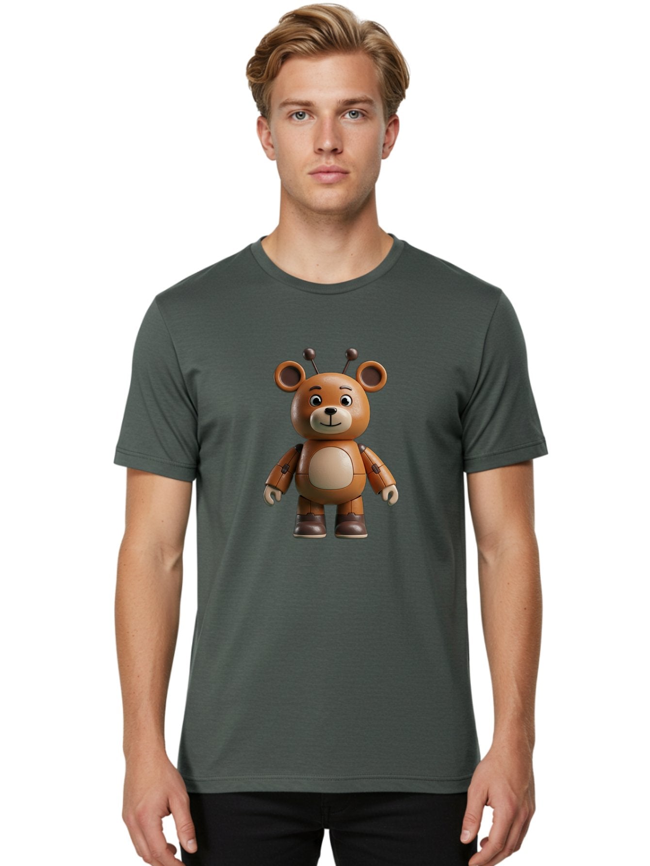 Fnaf-Teddy-Bear Men'S Graphic Tee, 100% Cotton, Comfortable Casual Summer Wear, Machine Washable, Vintage Camera, Old Camera, Antique Camera, Black Camera, Classic Photography, Photography Equipment, Nostalgic Device, Film Camera, Camera Art Bak619 30