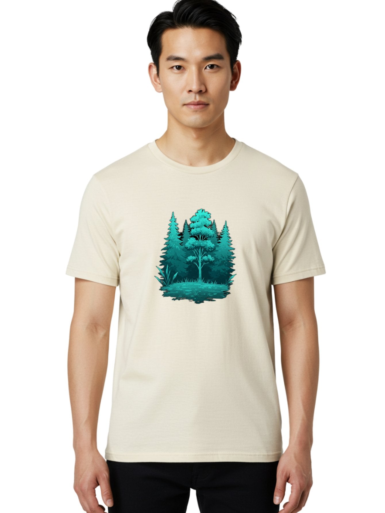 Forest-Trees Men'S Graphic Tee, 100% Cotton, Comfortable Casual Summer Wear, Machine Washable, Vintage Camera, Old Camera, Antique Camera, Black Camera, Classic Photography, Photography Equipment, Nostalgic Device, Film Camera, Camera Art Bak621 27