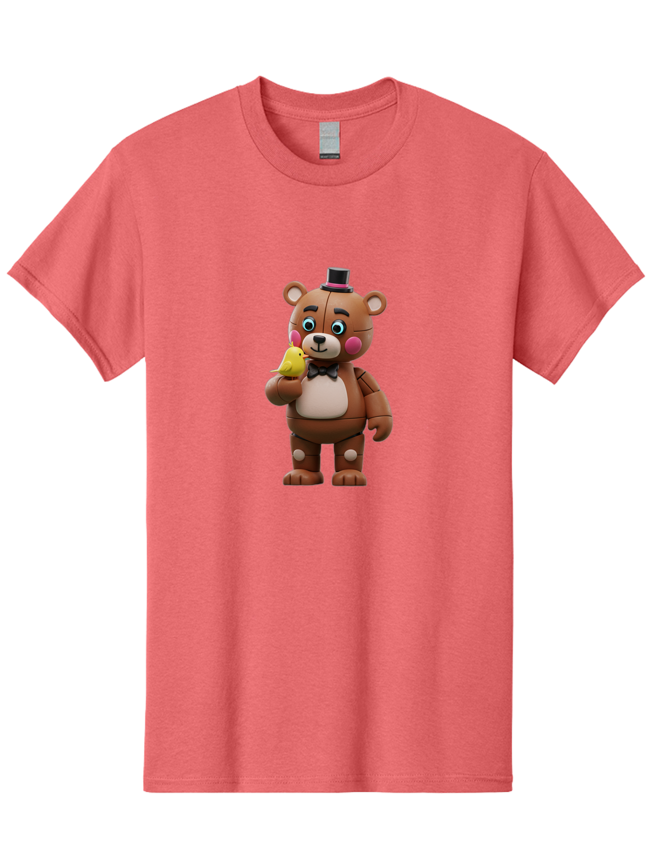 Freddy-Fazbear-With-Bird Men'S Graphic Tee, 100% Cotton, Comfortable Casual Summer Wear, Machine Washable, Vintage Camera, Old Camera, Antique Camera, Black Camera, Classic Photography, Photography Equipment, Nostalgic Device, Film Camera, Bak631 8