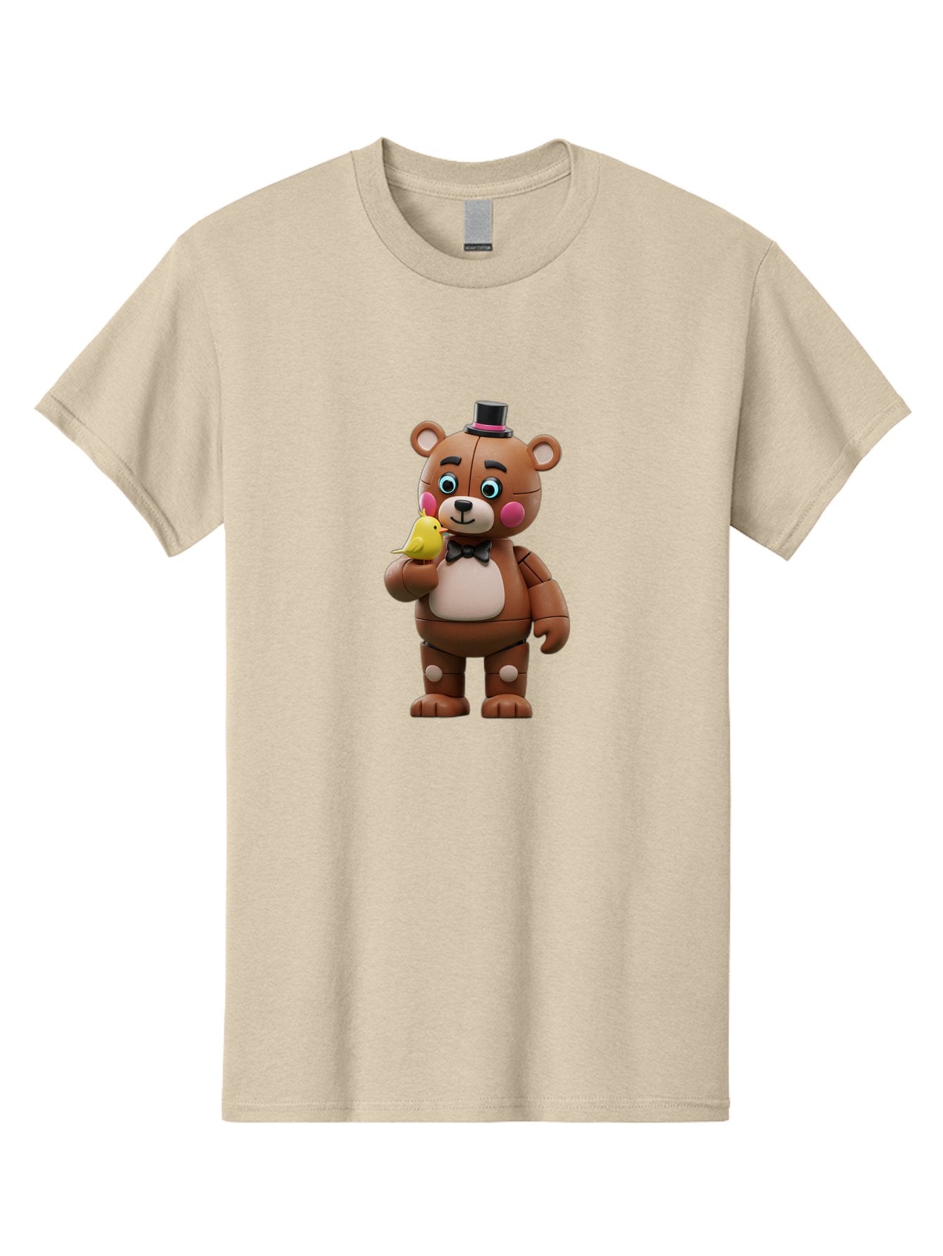 Freddy-Fazbear-With-Bird Men'S Graphic Tee, 100% Cotton, Comfortable Casual Summer Wear, Machine Washable, Vintage Camera, Old Camera, Antique Camera, Black Camera, Classic Photography, Photography Equipment, Nostalgic Device, Film Camera, Bak631