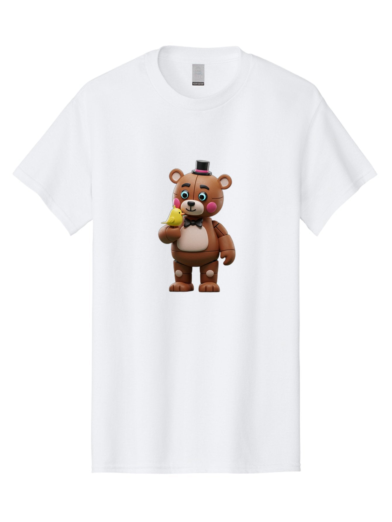 Freddy-Fazbear-With-Bird Men'S Graphic Tee, 100% Cotton, Comfortable Casual Summer Wear, Machine Washable, Vintage Camera, Old Camera, Antique Camera, Black Camera, Classic Photography, Photography Equipment, Nostalgic Device, Film Camera, Bak631 12