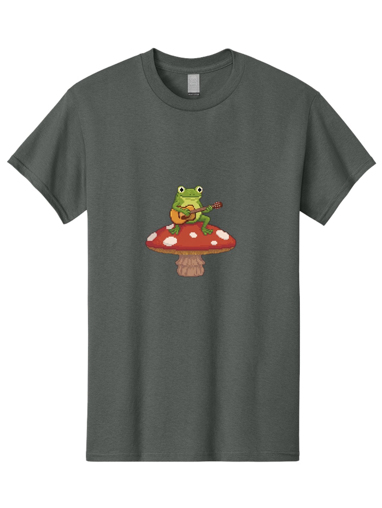 Frog-On-Mushroom-Playing-Guitar Men'S Graphic Tee, 100% Cotton, Comfortable Casual Summer Wear, Machine Washable, Vintage Camera, Old Camera, Antique Camera, Black Camera, Classic Photography, Photography Equipment, Nostalgic Device, Bak634 4