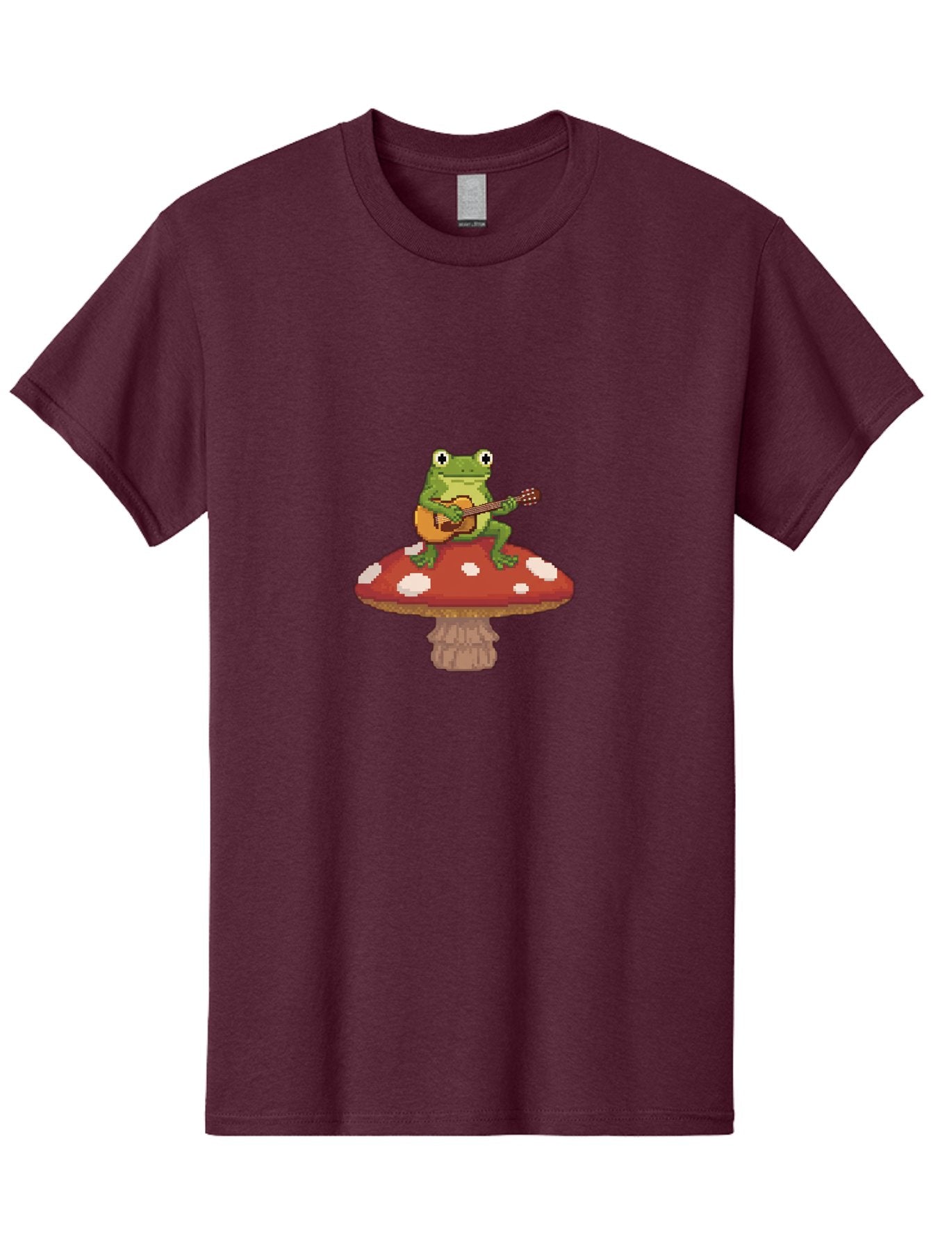Frog-On-Mushroom-Playing-Guitar Men'S Graphic Tee, 100% Cotton, Comfortable Casual Summer Wear, Machine Washable, Vintage Camera, Old Camera, Antique Camera, Black Camera, Classic Photography, Photography Equipment, Nostalgic Device, Bak634 7