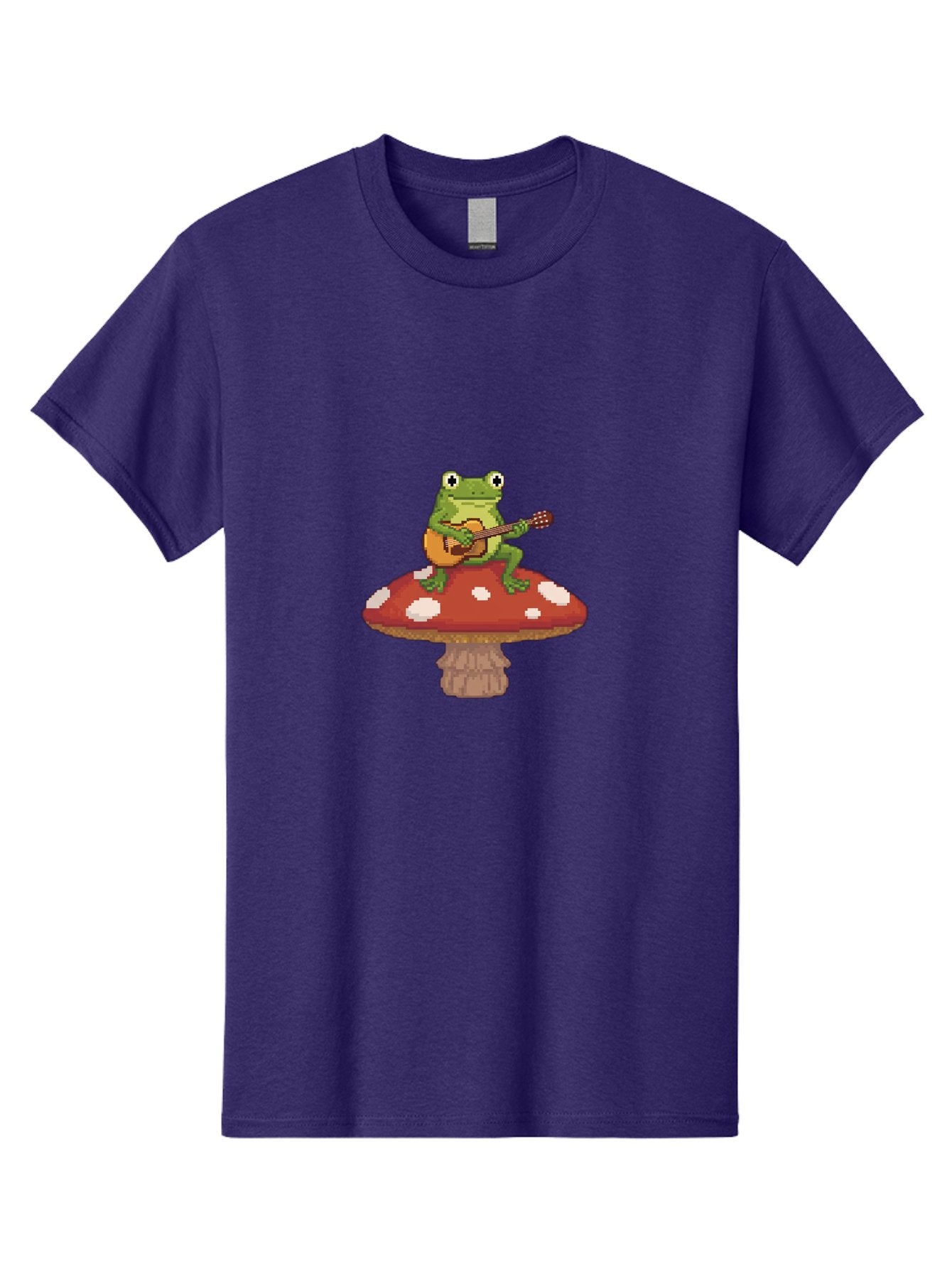 Frog-On-Mushroom-Playing-Guitar Men'S Graphic Tee, 100% Cotton, Comfortable Casual Summer Wear, Machine Washable, Vintage Camera, Old Camera, Antique Camera, Black Camera, Classic Photography, Photography Equipment, Nostalgic Device, Bak634 3