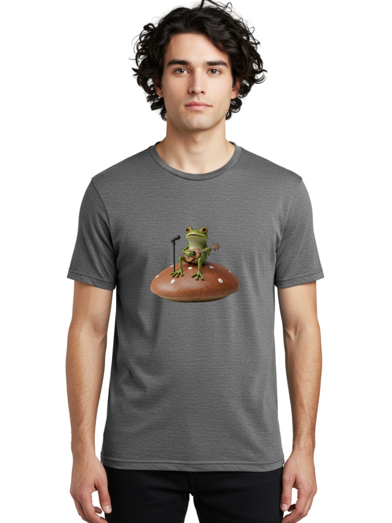 Frog-Playing-Ukulele Men'S Graphic Tee, 100% Cotton, Comfortable Casual Summer Wear, Machine Washable, Vintage Camera, Old Camera, Antique Camera, Black Camera, Classic Photography, Photography Equipment, Nostalgic Device, Film Camera, Bak641 21