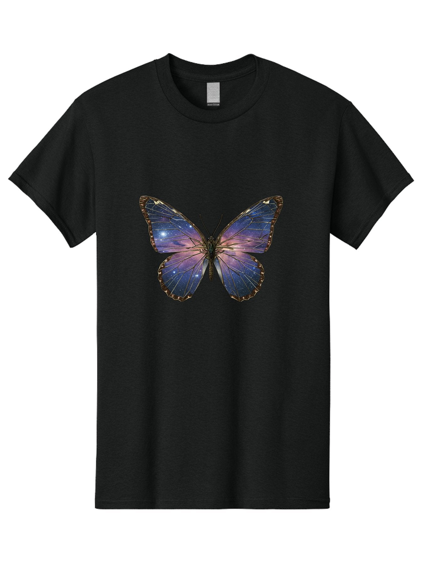 Galaxy-Butterfly Men'S Graphic Tee, 100% Cotton, Comfortable Casual Summer Wear, Machine Washable, Vintage Camera, Old Camera, Antique Camera, Black Camera, Classic Photography, Photography Equipment, Nostalgic Device, Film Camera, Camera Art Bak645 7