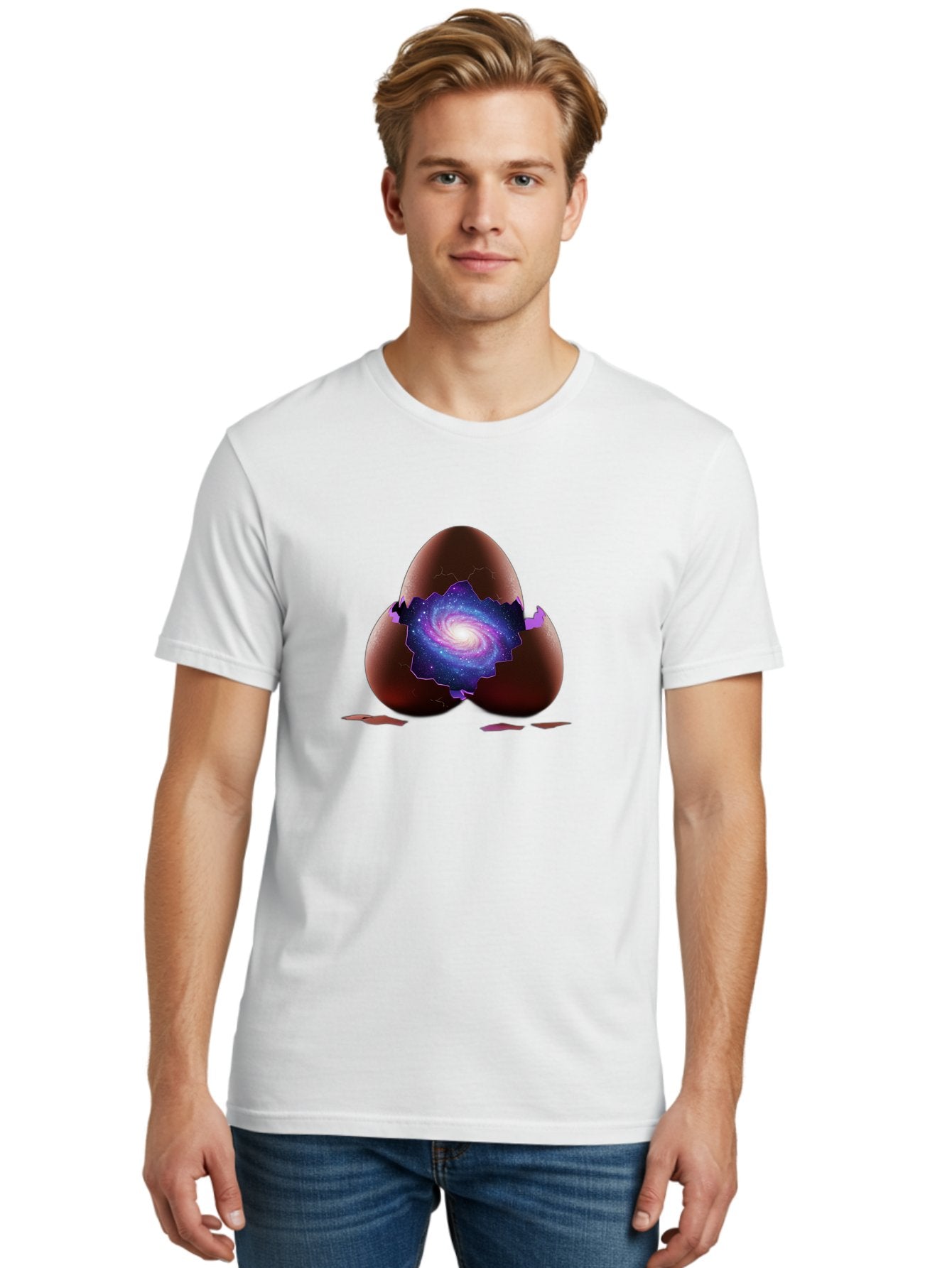 Galaxy-Hatching-From-Egg Men'S Graphic Tee, 100% Cotton, Comfortable Casual Summer Wear, Machine Washable, Vintage Camera, Old Camera, Antique Camera, Black Camera, Classic Photography, Photography Equipment, Nostalgic Device, Film Camera, Bak651 20