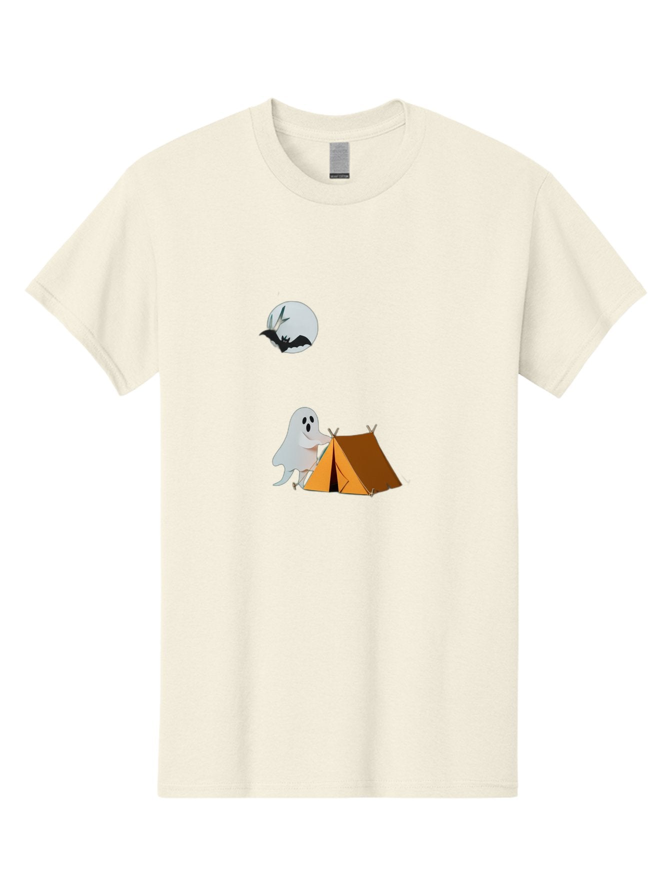 Ghost-Camping-3 Men'S Graphic Tee, 100% Cotton, Comfortable Casual Summer Wear, Machine Washable, Vintage Camera, Old Camera, Antique Camera, Black Camera, Classic Photography, Photography Equipment, Nostalgic Device, Film Camera, Camera Art Bak662 13