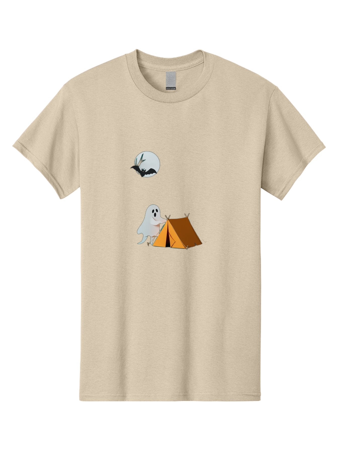 Ghost-Camping-3 Men'S Graphic Tee, 100% Cotton, Comfortable Casual Summer Wear, Machine Washable, Vintage Camera, Old Camera, Antique Camera, Black Camera, Classic Photography, Photography Equipment, Nostalgic Device, Film Camera, Camera Art Bak662 10