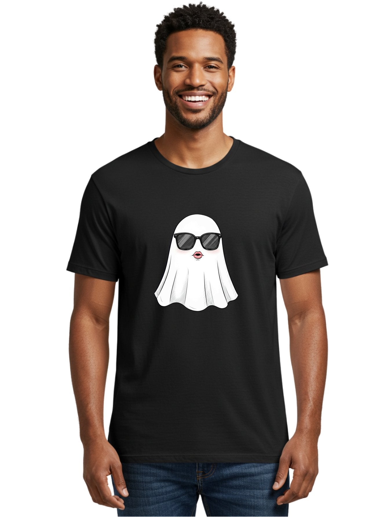 Ghost-Sunglasses-2 Men'S Graphic Tee, 100% Cotton, Comfortable Casual Summer Wear, Machine Washable, Vintage Camera, Old Camera, Antique Camera, Black Camera, Classic Photography, Photography Equipment, Nostalgic Device, Film Camera, Bak669 16